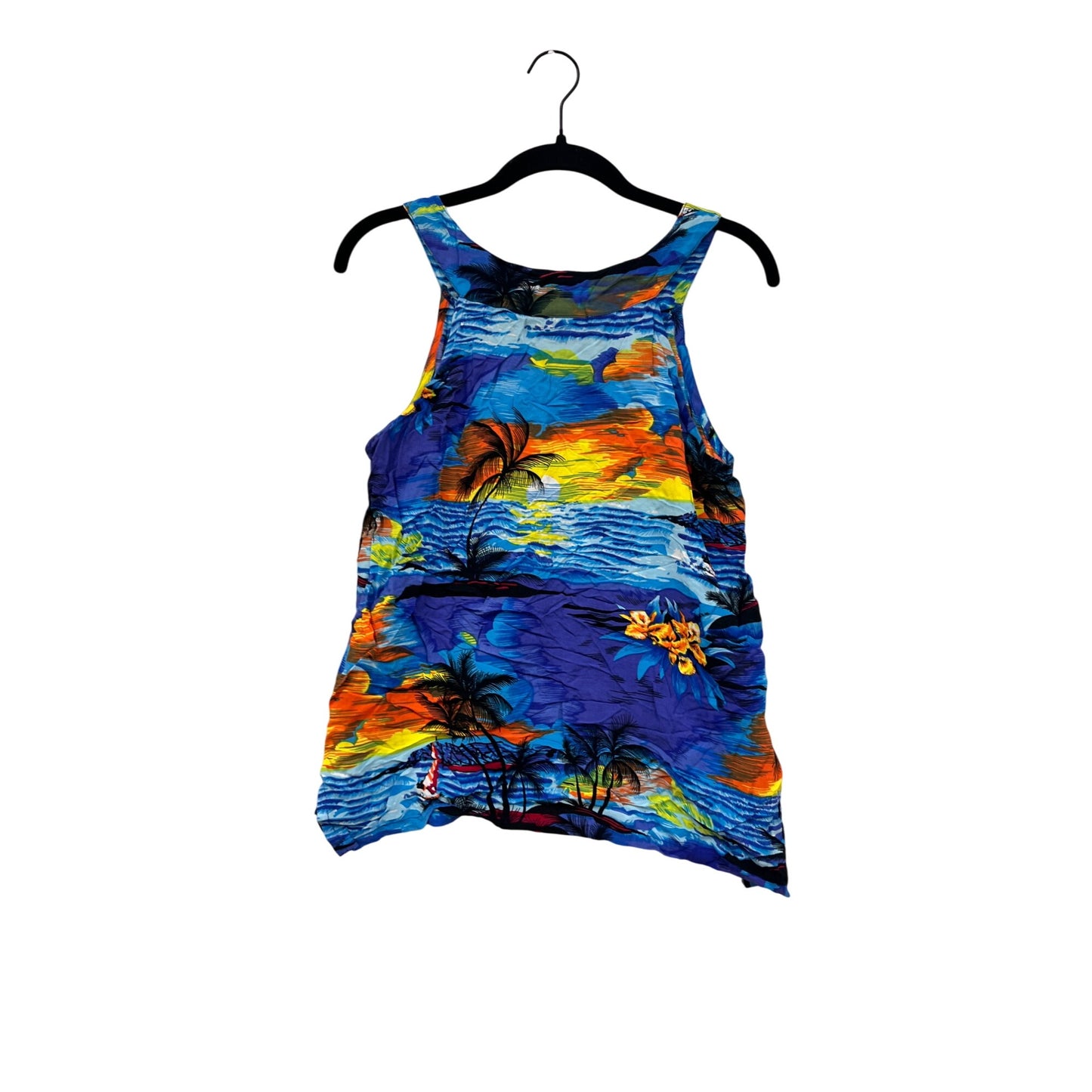 Hawaii Hangover Tropical Sunset Tank Top Large #8855