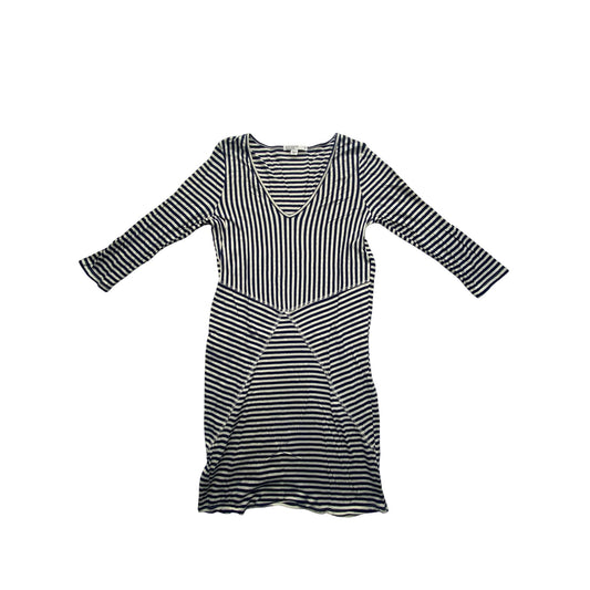 Stateside Womens Organic Cotton Striped Long Sleeve Dress M #7129