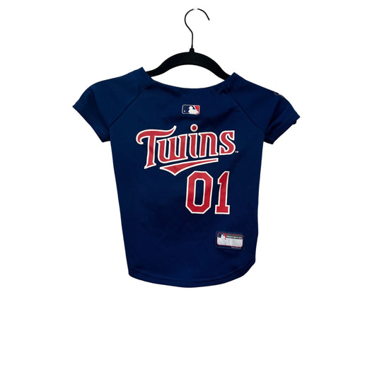 Minnesota Twins Dog Jersey Medium Blue Polyester MLB Official Pet Apparel #8987