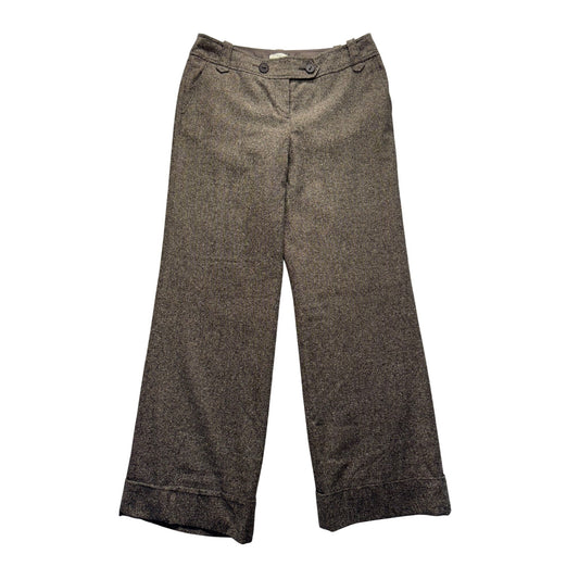 Ann Taylor Loft Marisa Wide Leg Wool Blend Tweed Trousers Size 10 #177B