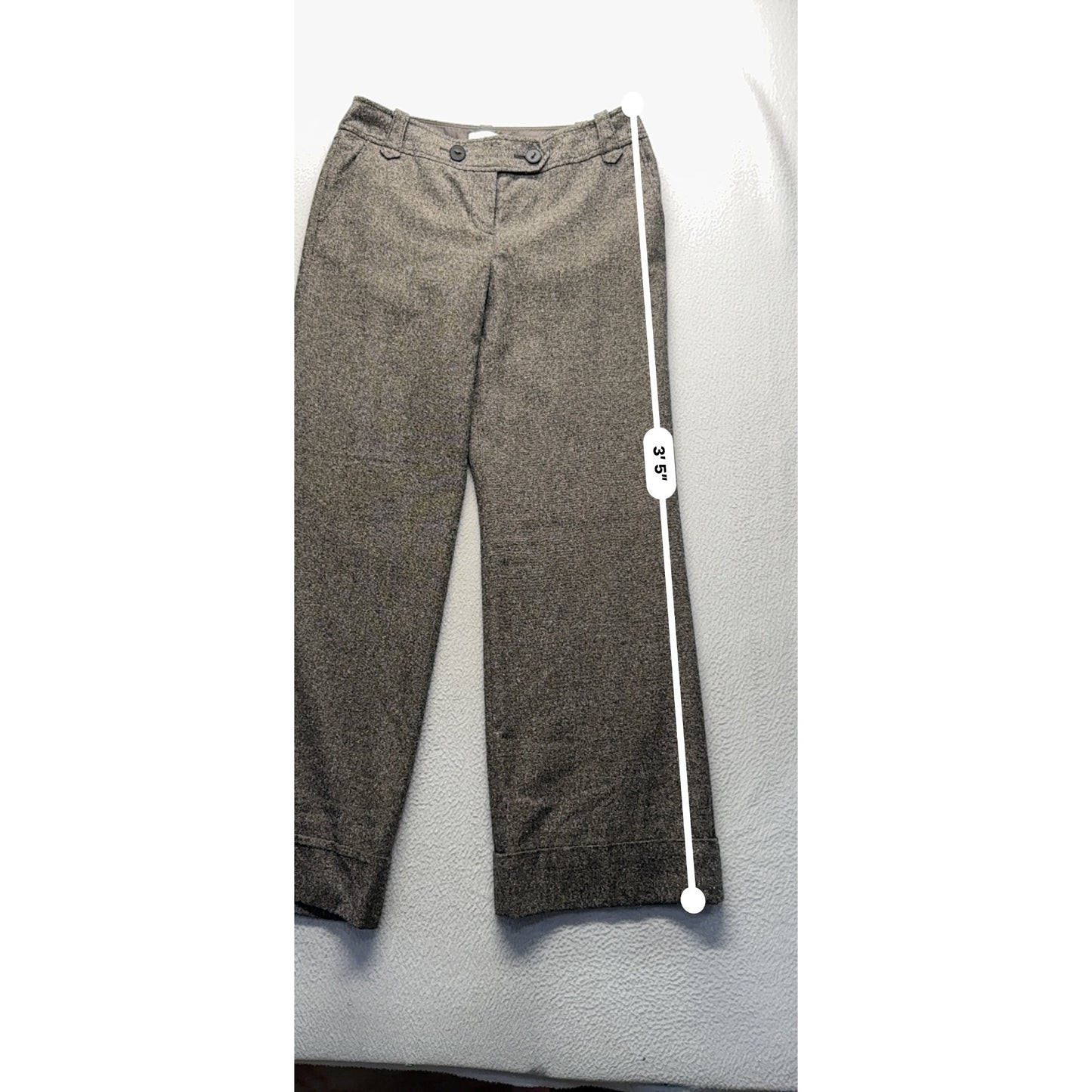 Ann Taylor Loft Marisa Wide Leg Wool Blend Tweed Trousers Size 10 #177B