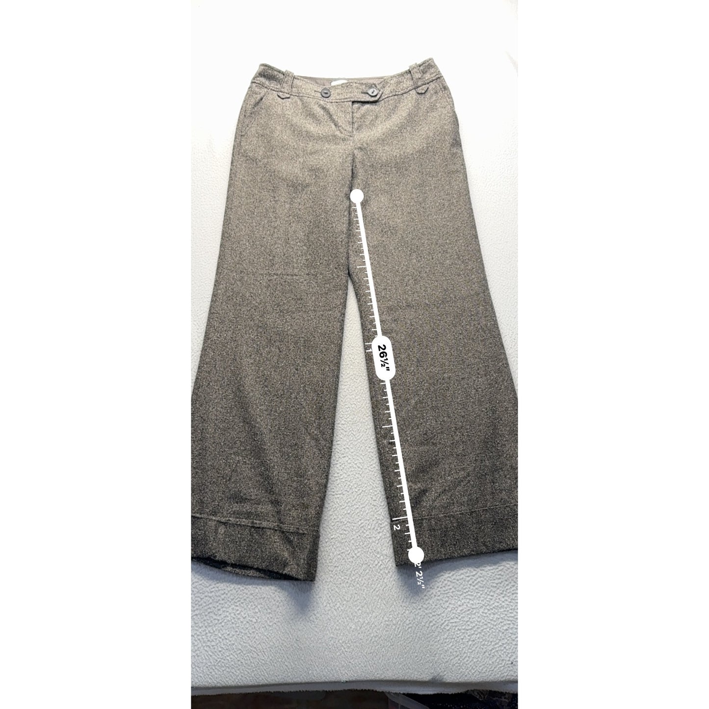 Ann Taylor Loft Marisa Wide Leg Wool Blend Tweed Trousers Size 10 #177B