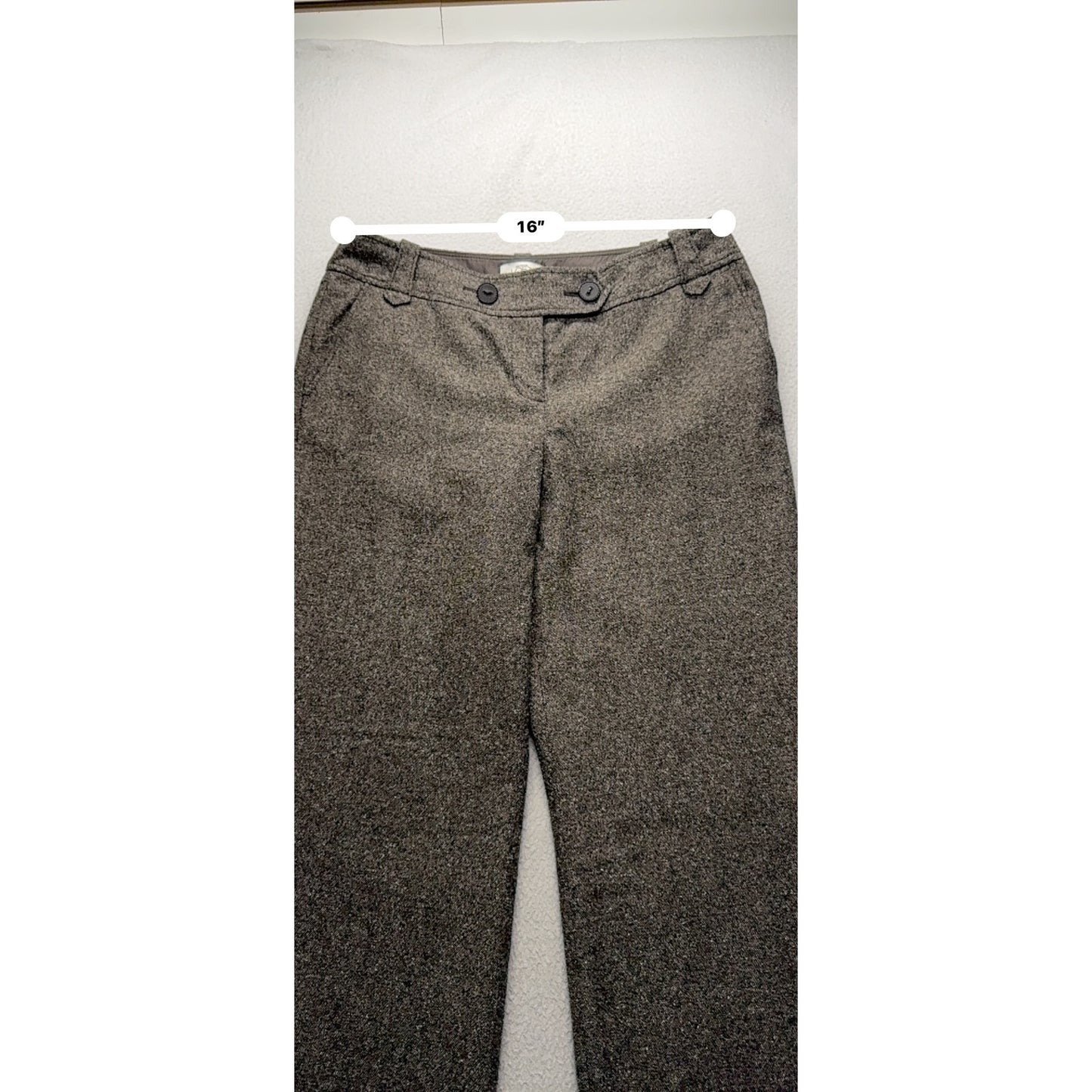 Ann Taylor Loft Marisa Wide Leg Wool Blend Tweed Trousers Size 10 #177B