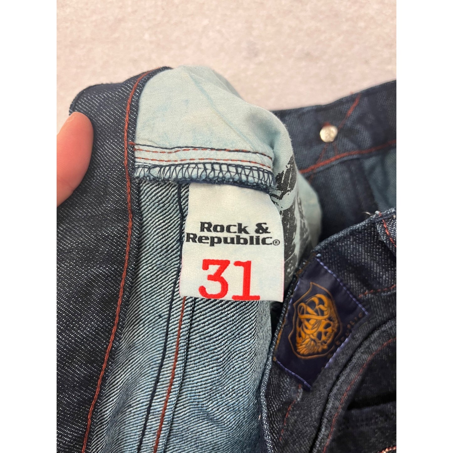 Rock & Republic Kasandra Dark Wash Boot Cut Jeans Size 31 (US12-14) #8434