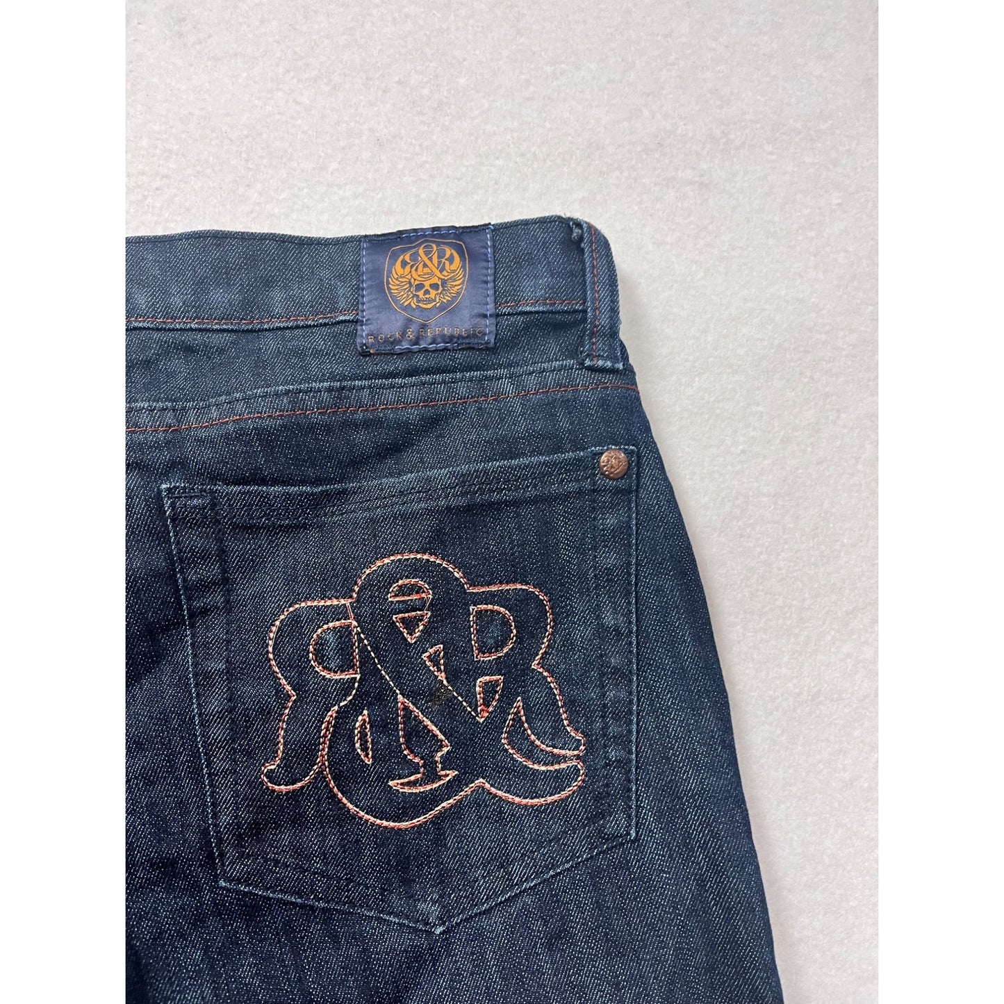 Rock & Republic Kasandra Dark Wash Boot Cut Jeans Size 31 (US12-14) #8434