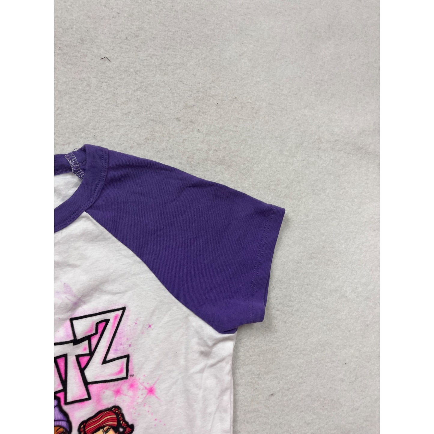 Bratz Purple & White Graphic Raglan T-Shirt Size M #194A