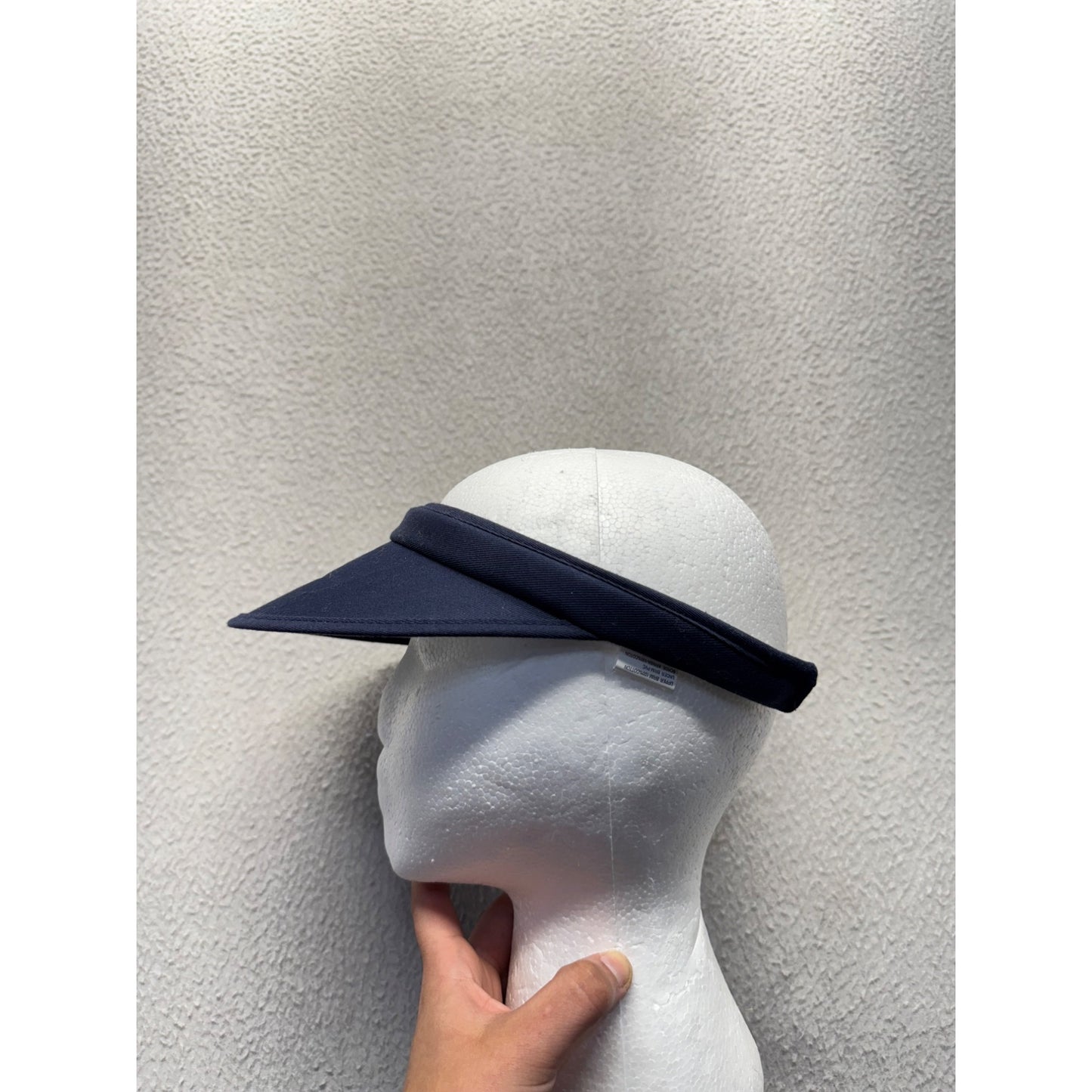 Faded Glory Navy Blue Floral Print Sun Visor Lightweight Adjustable Band #9783