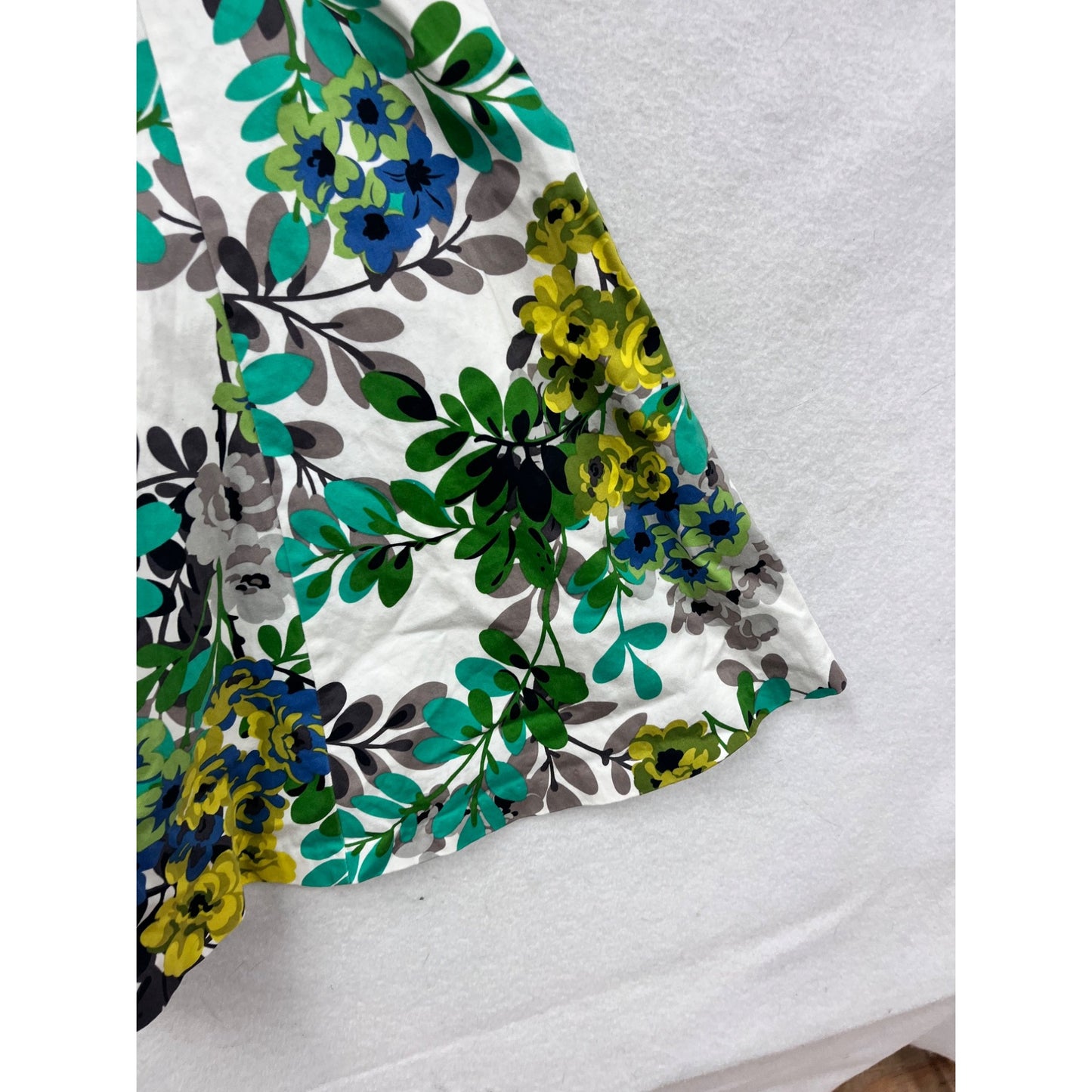 Fit & Flare Dress By London Style Collection Green & Yellow Floral Print #8366