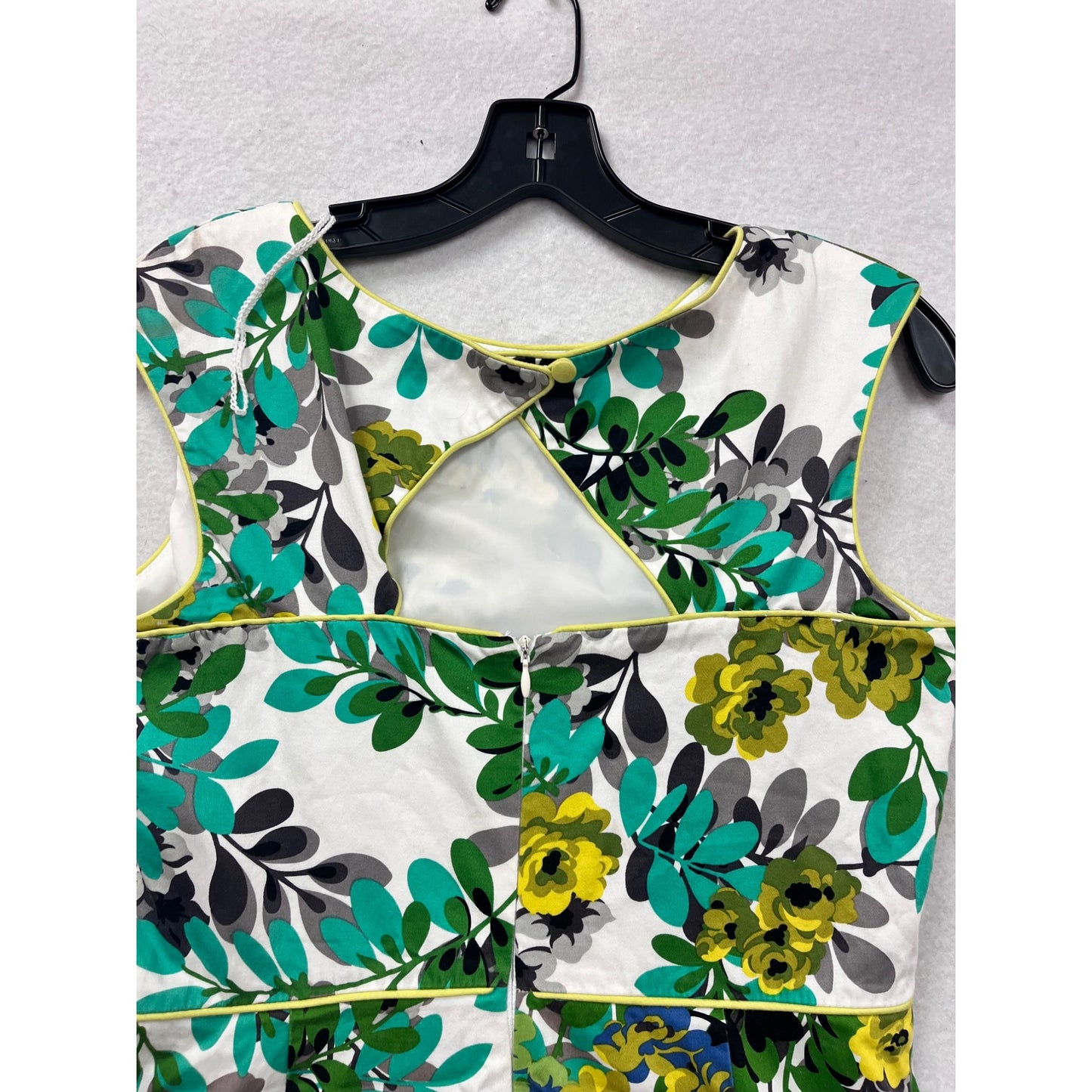 Fit & Flare Dress By London Style Collection Green & Yellow Floral Print #8366