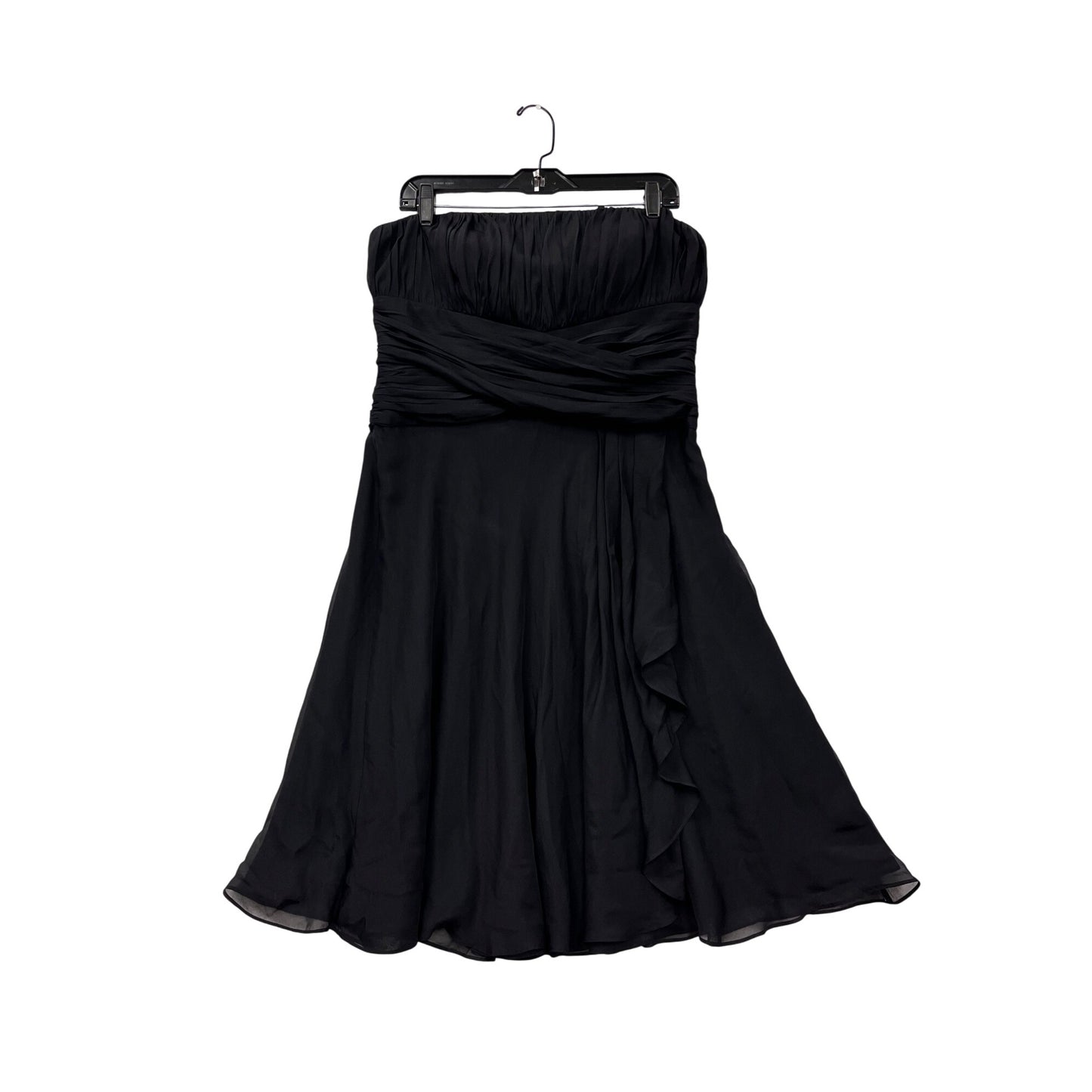 Strapless Black Silk Cocktail Dress Womens Size 12 #8111