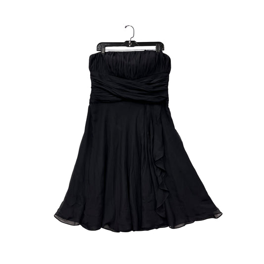 Strapless Black Silk Cocktail Dress Womens Size 12 #8111