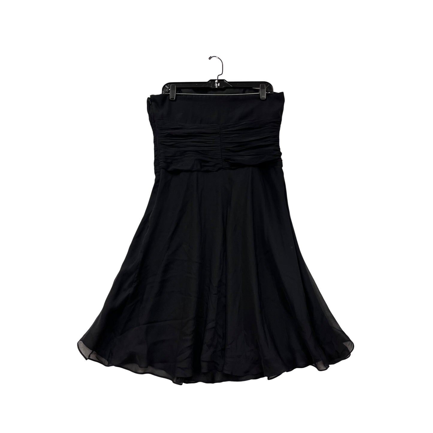 Strapless Black Silk Cocktail Dress Womens Size 12 #8111
