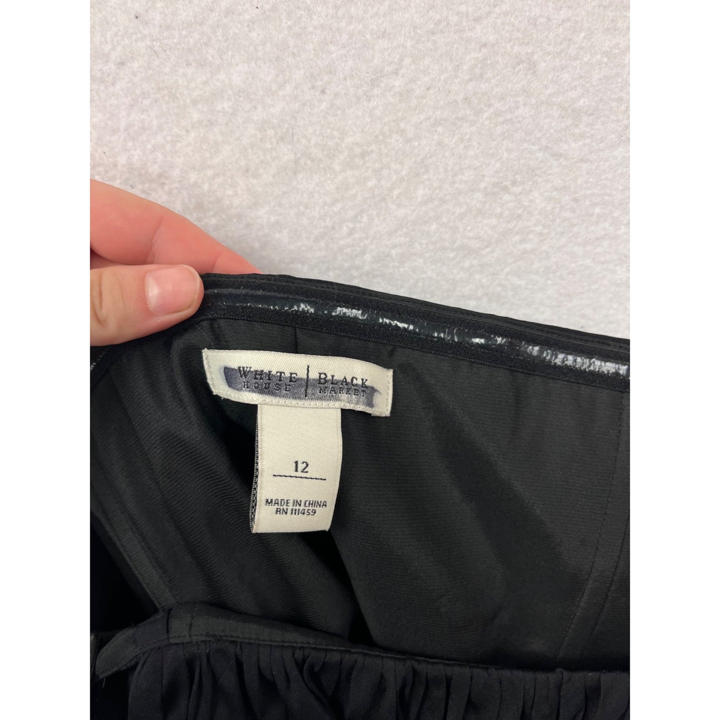 Strapless Black Silk Cocktail Dress Womens Size 12 #8111