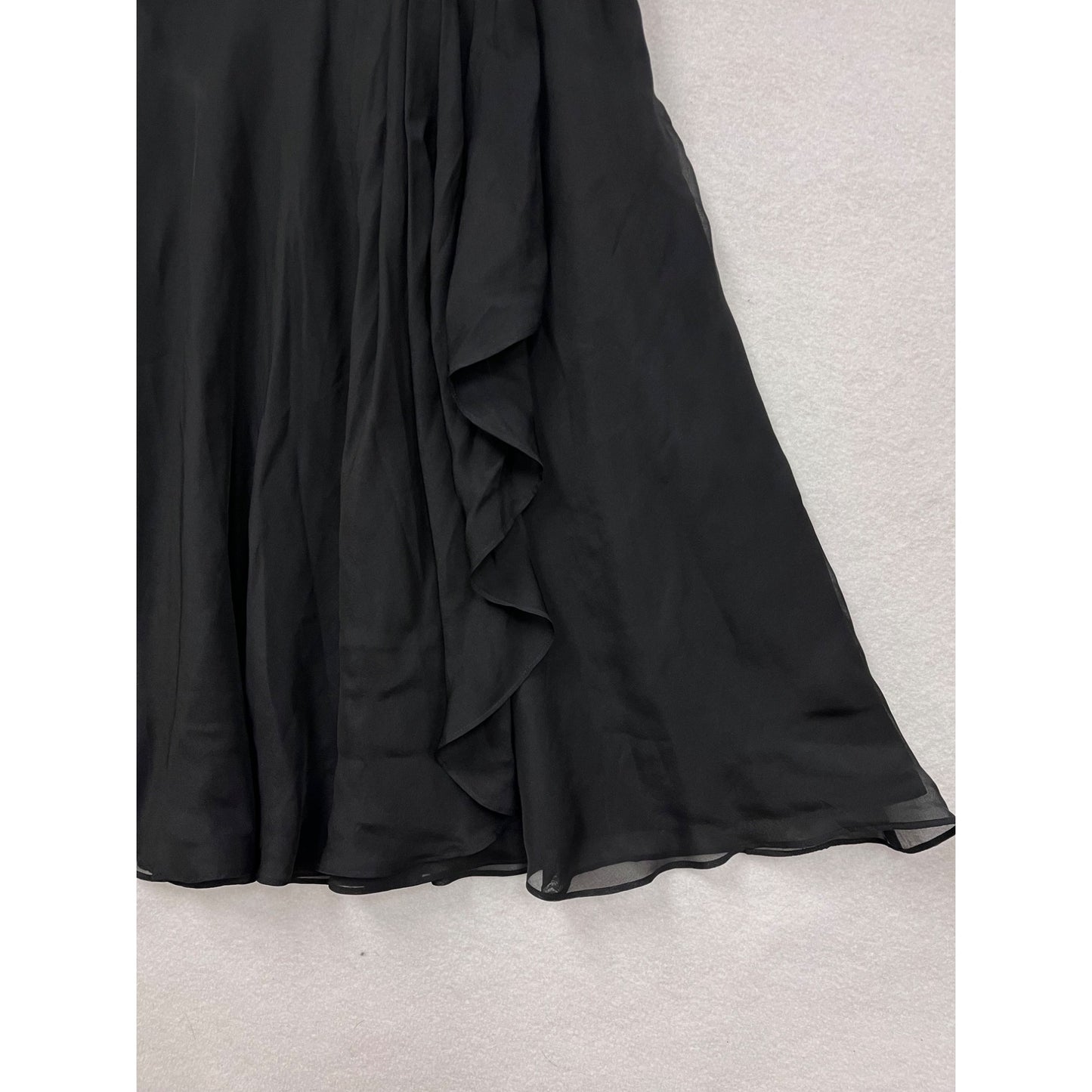 Strapless Black Silk Cocktail Dress Womens Size 12 #8111