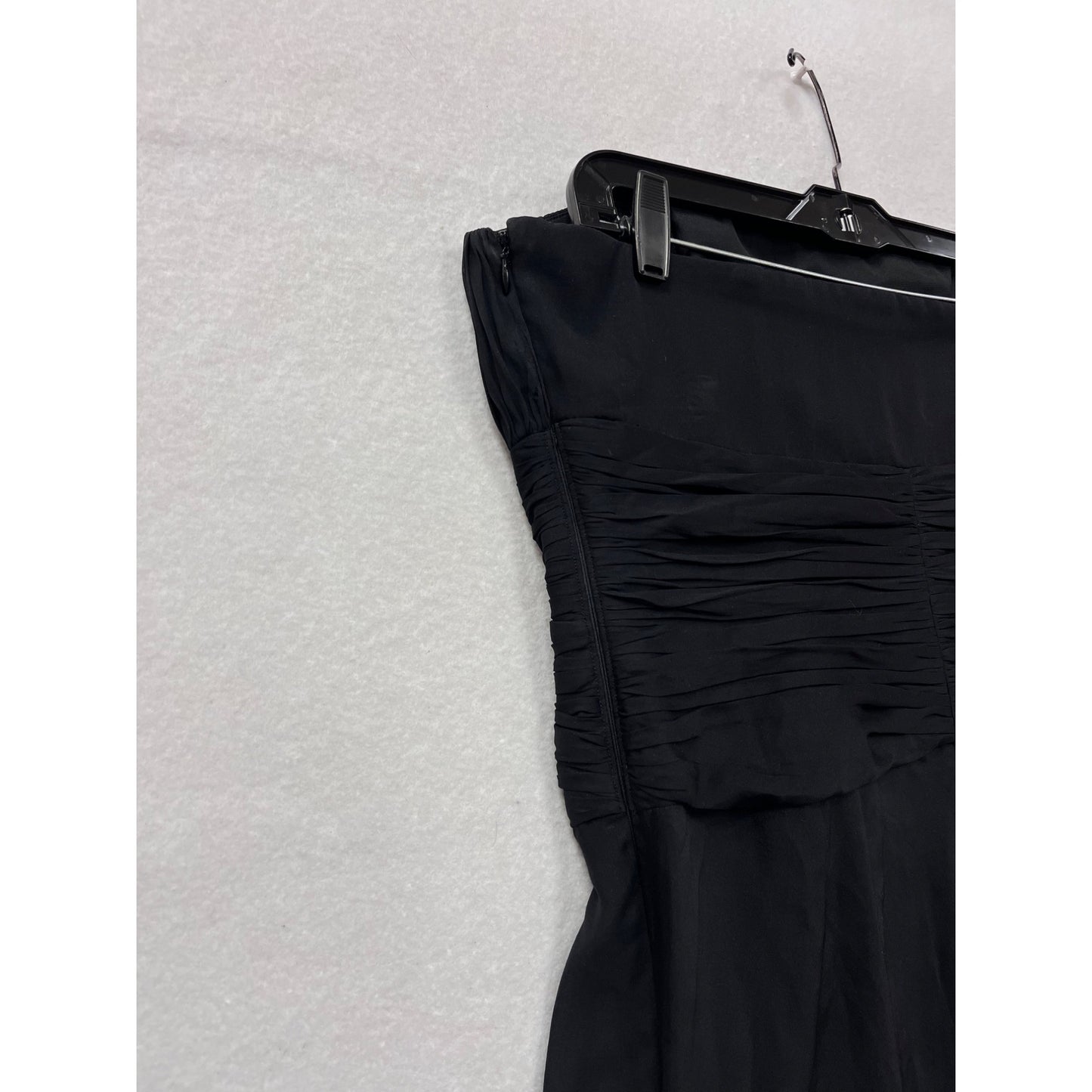Strapless Black Silk Cocktail Dress Womens Size 12 #8111