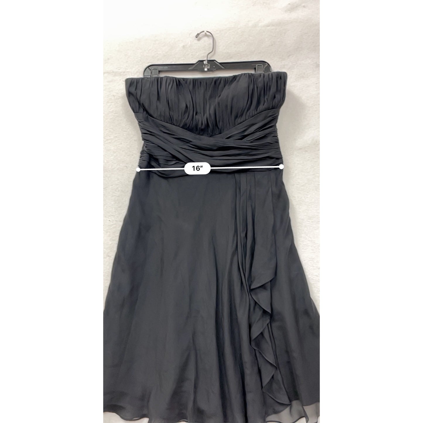 Strapless Black Silk Cocktail Dress Womens Size 12 #8111