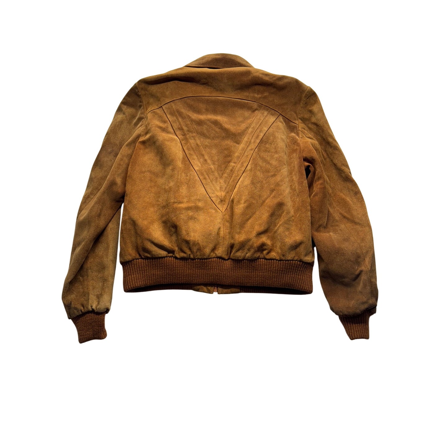 Vintage Bermans Brown Suede Bomber Jacket Size 46 #7990