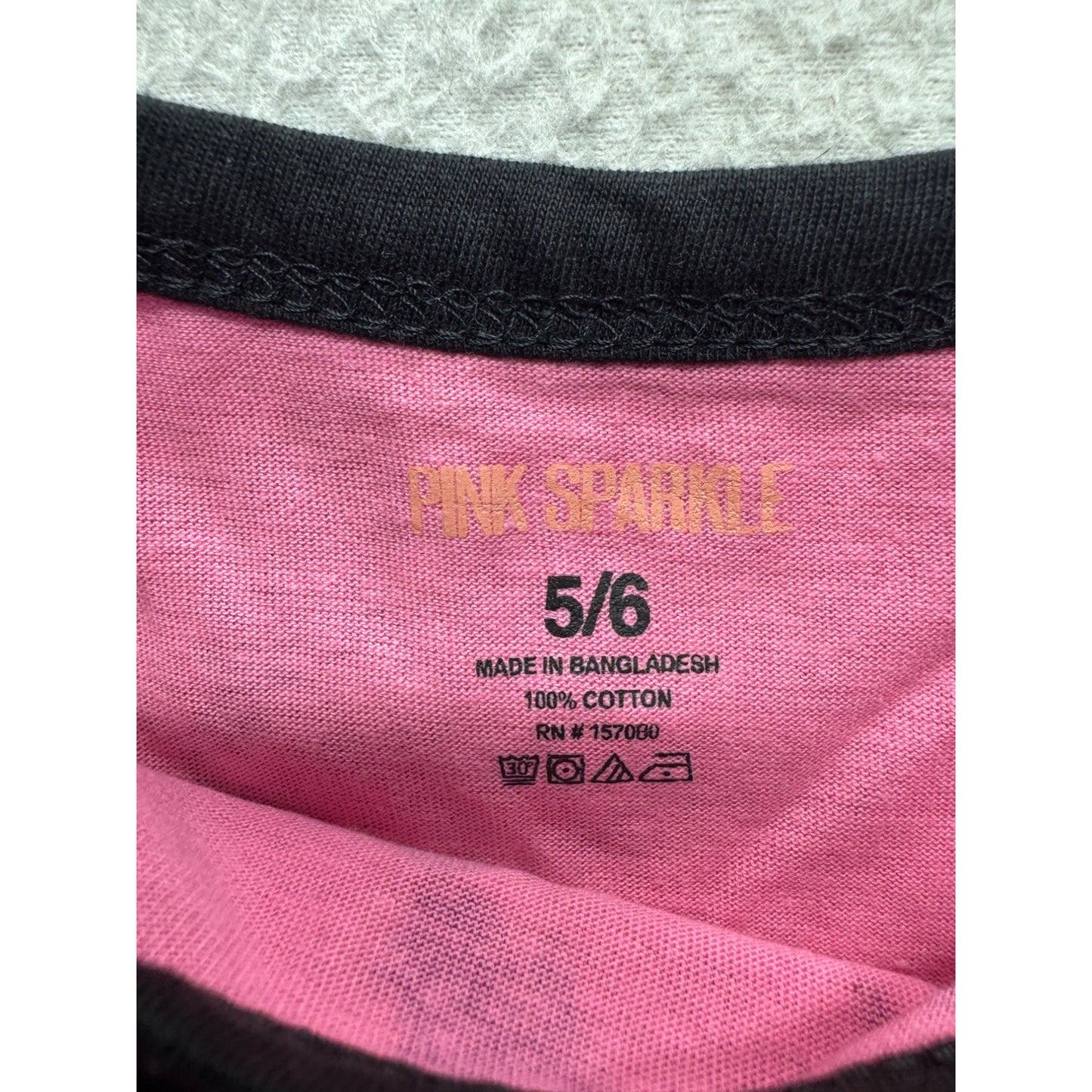 Pink Sparkle Tie-Dye Graphic Tee Drippin In Melanin Knot Front Size 5/6 #9332