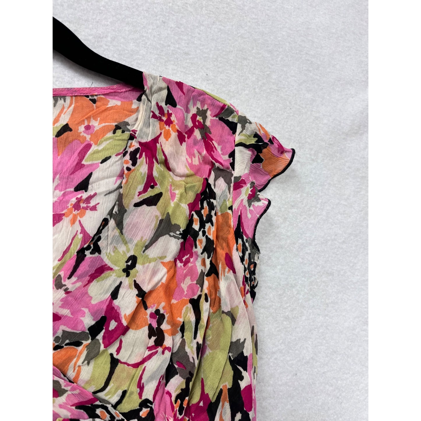 Floral Print Womens Maternity Top With Tie Back Cap Sleeves #6496