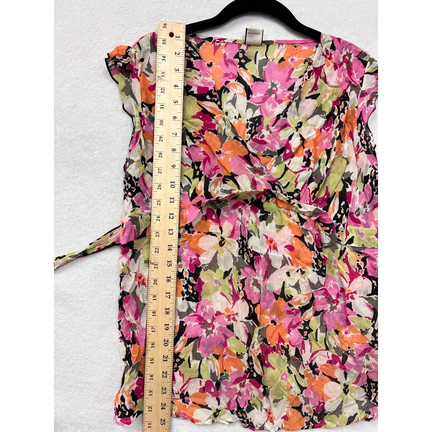 Floral Print Womens Maternity Top With Tie Back Cap Sleeves #6496