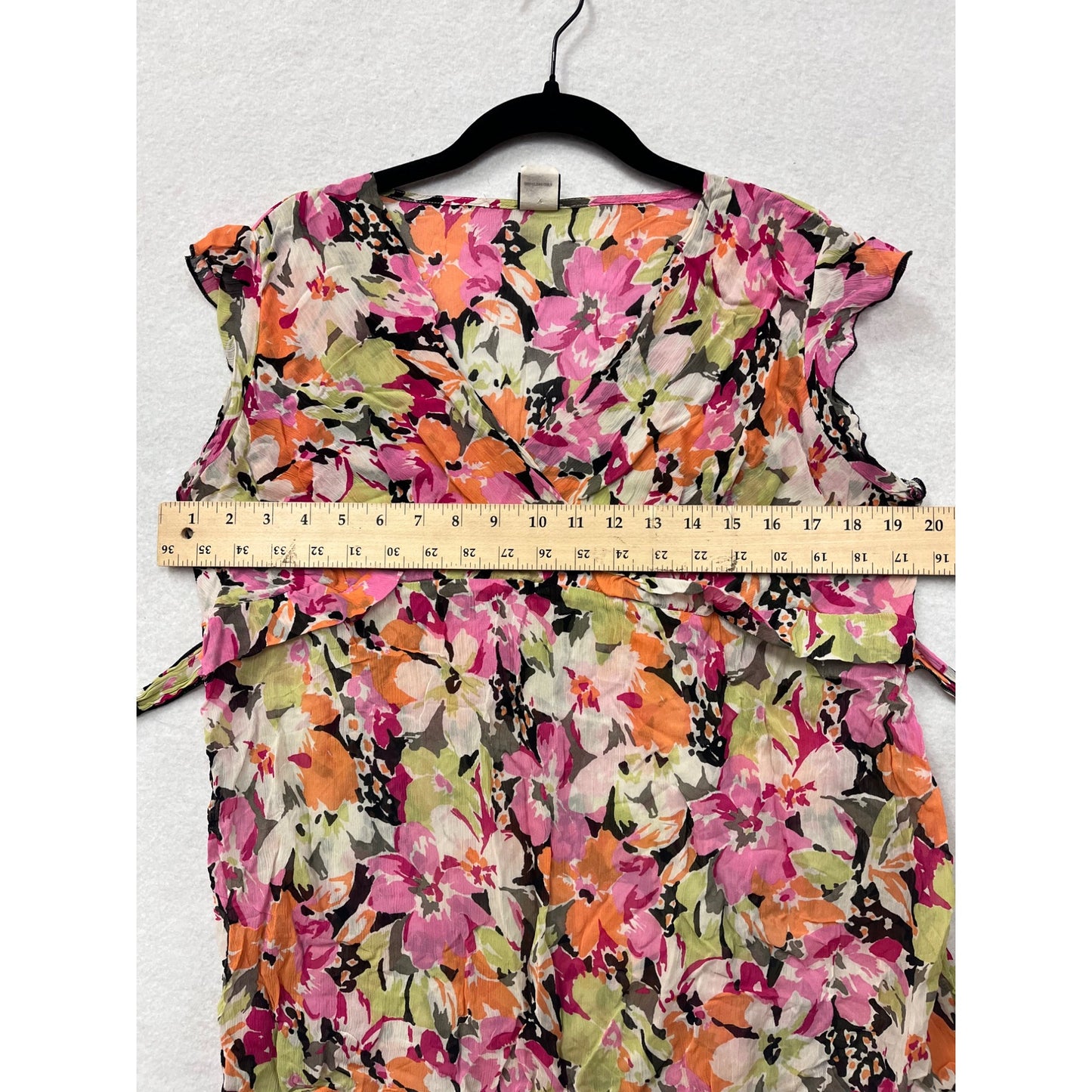 Floral Print Womens Maternity Top With Tie Back Cap Sleeves #6496