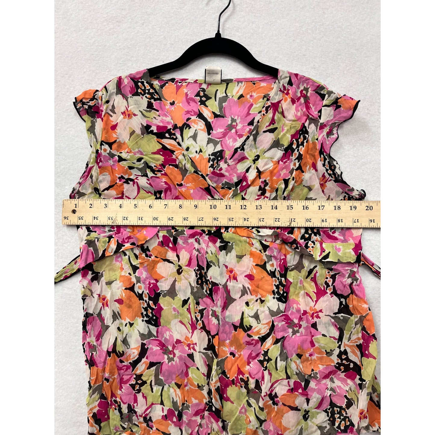 Floral Print Womens Maternity Top With Tie Back Cap Sleeves #6496