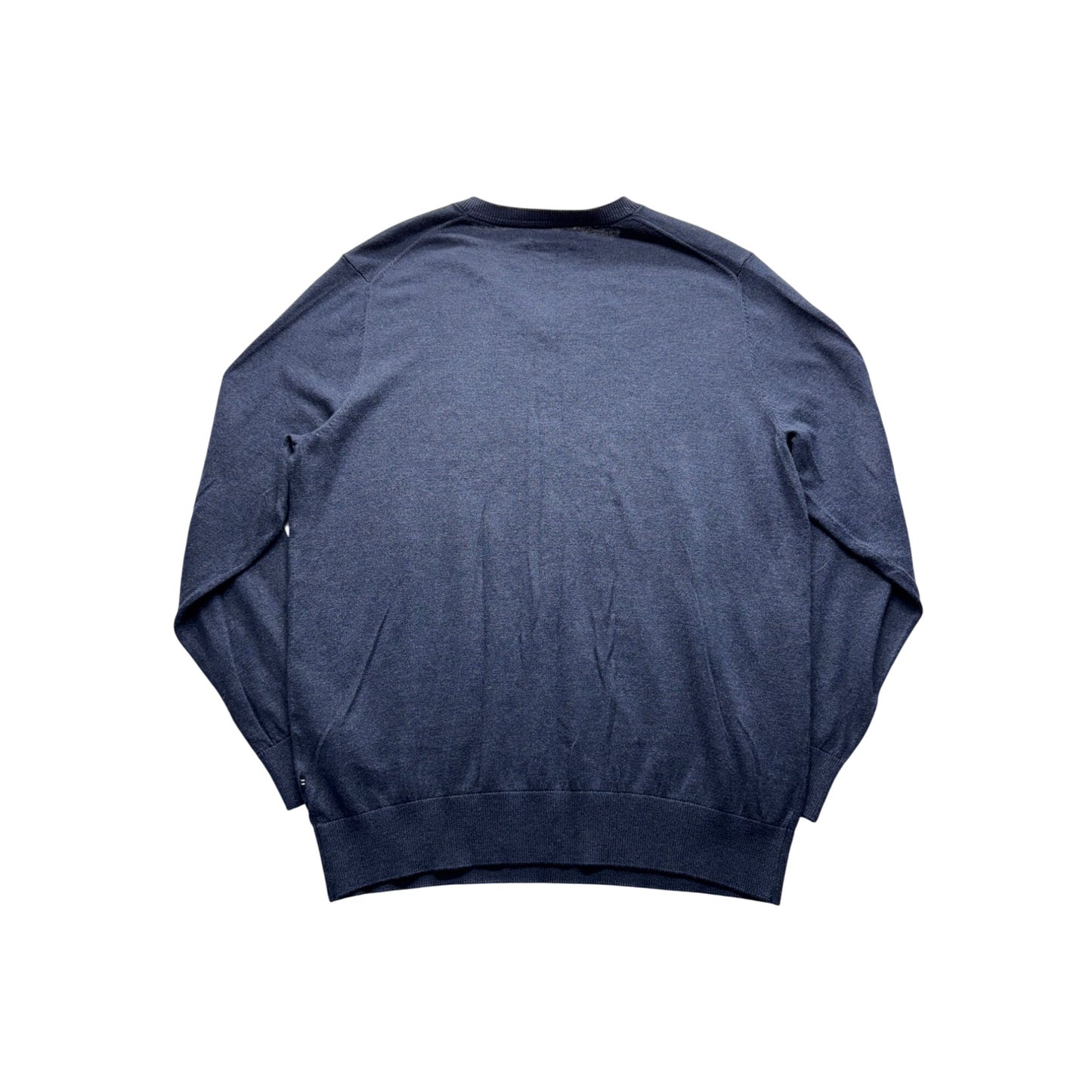 Nautica Luxury Performance Navy Blue V-Neck Cotton Modal Blend Size L #9284