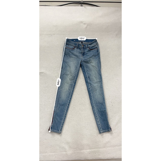 White House Black Market Skimmer Jeans Sz 00 Medium Wash #813A