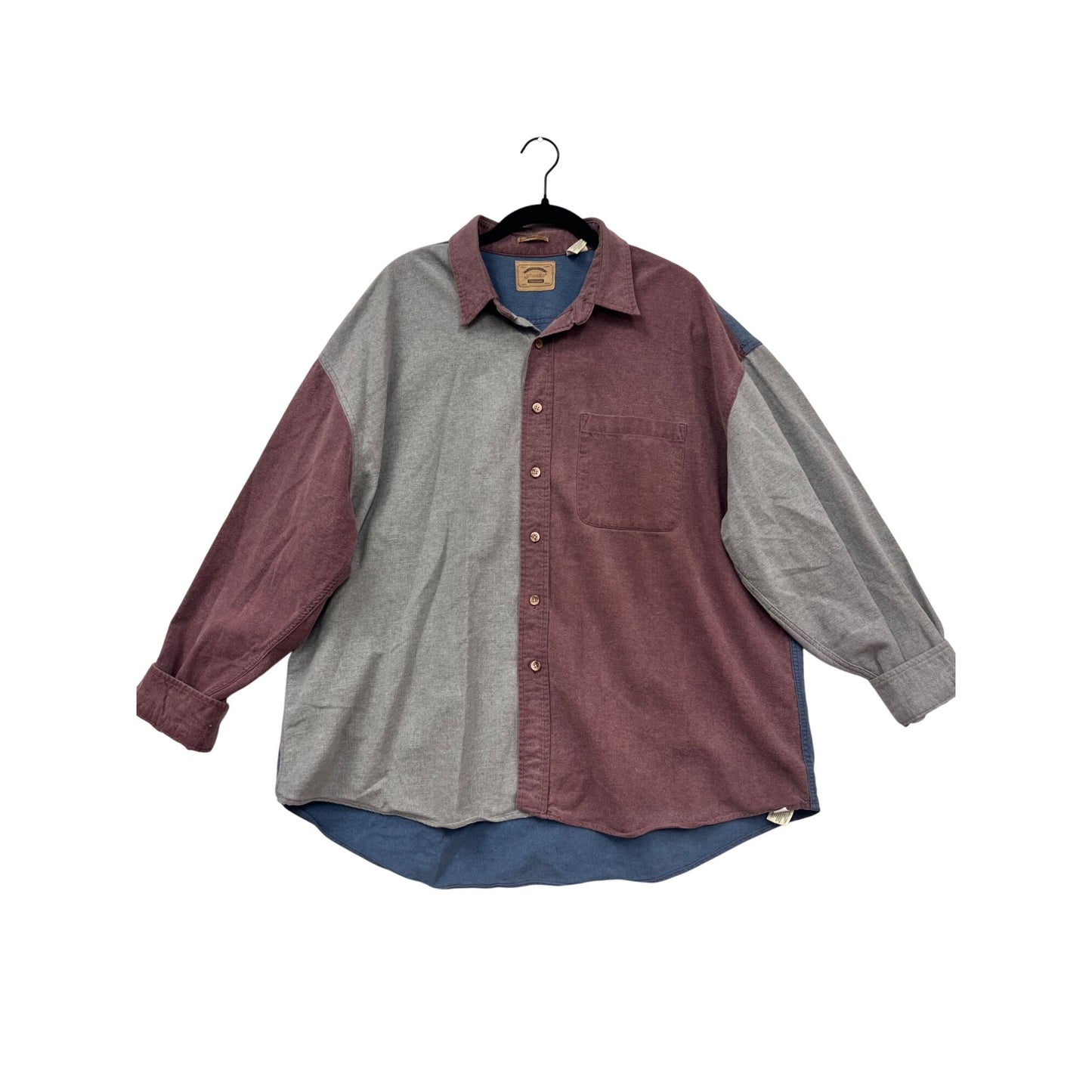 St. Johns Bay XXL Colorblock Heavyweight Flannel Button-Up Shirt #239A