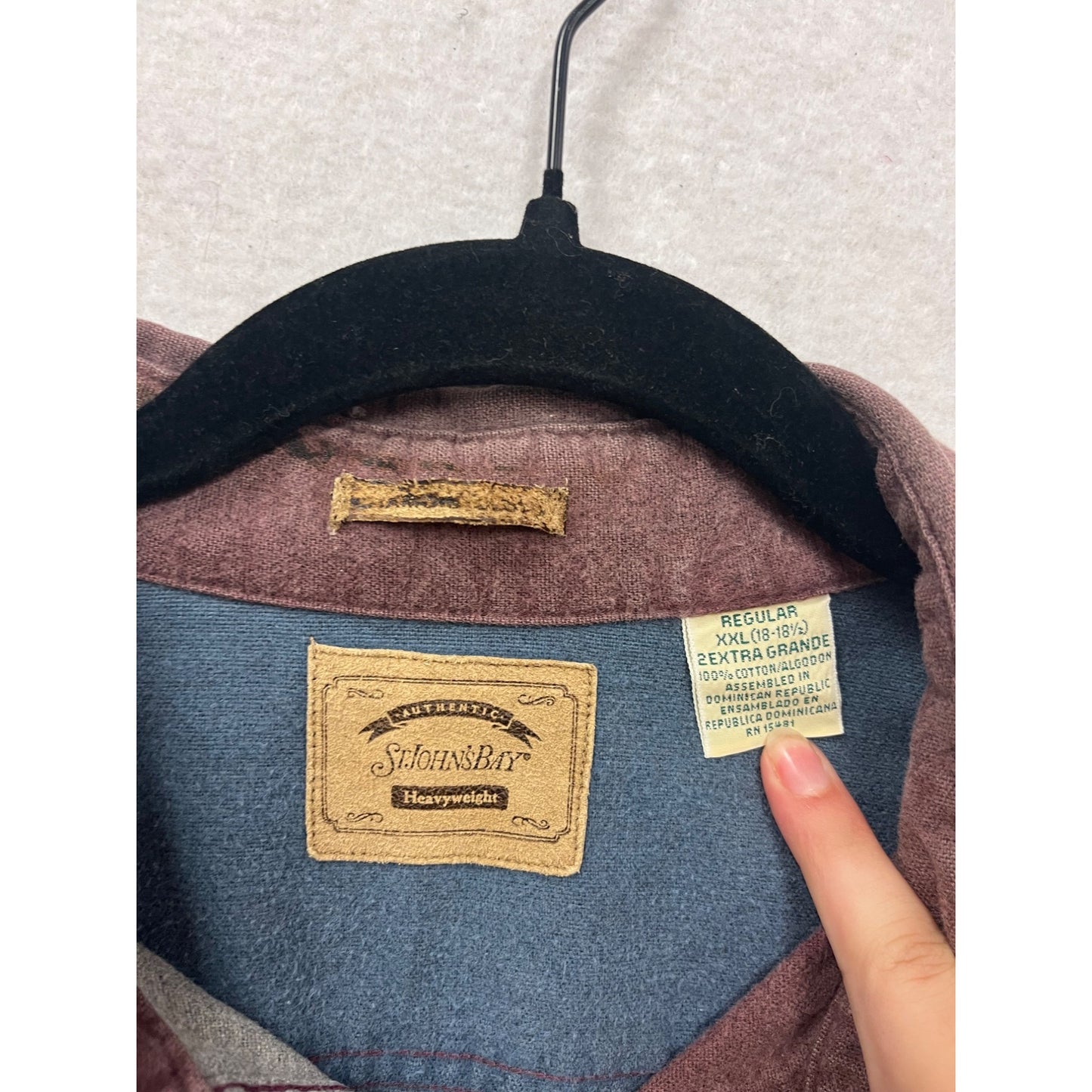 St. Johns Bay XXL Colorblock Heavyweight Flannel Button-Up Shirt #239A