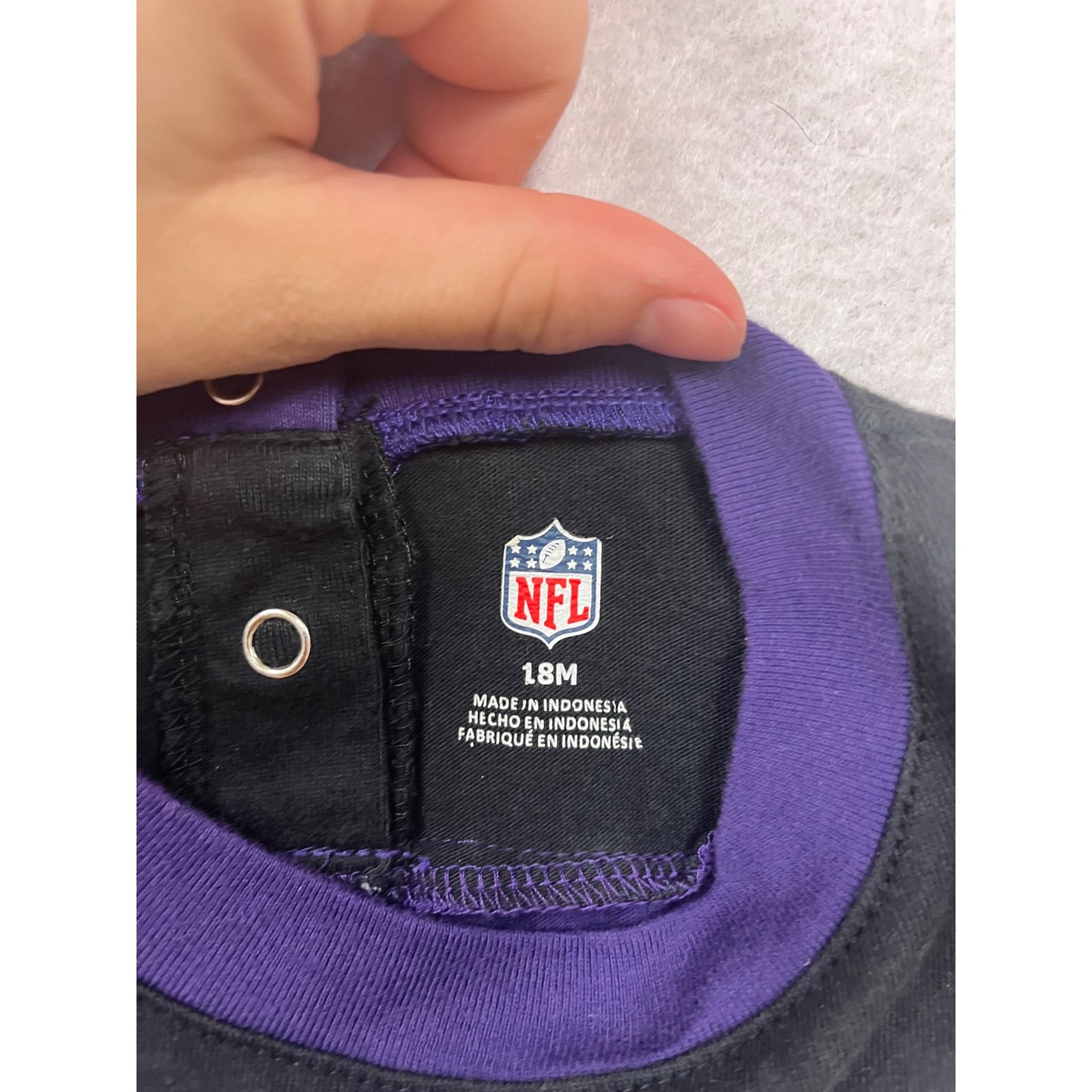 NFL Baltimore Ravens Baby Long Sleeve Romper 18M #8552