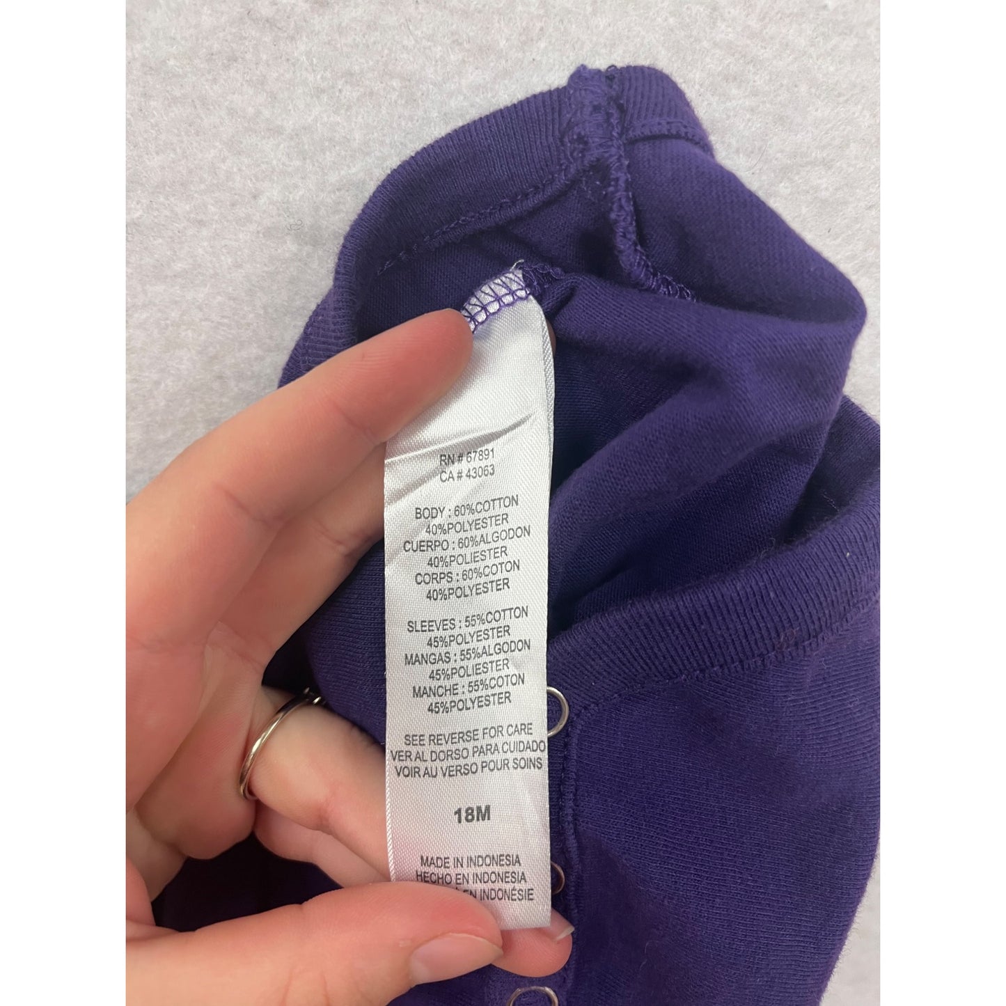 NFL Baltimore Ravens Baby Long Sleeve Romper 18M #8552