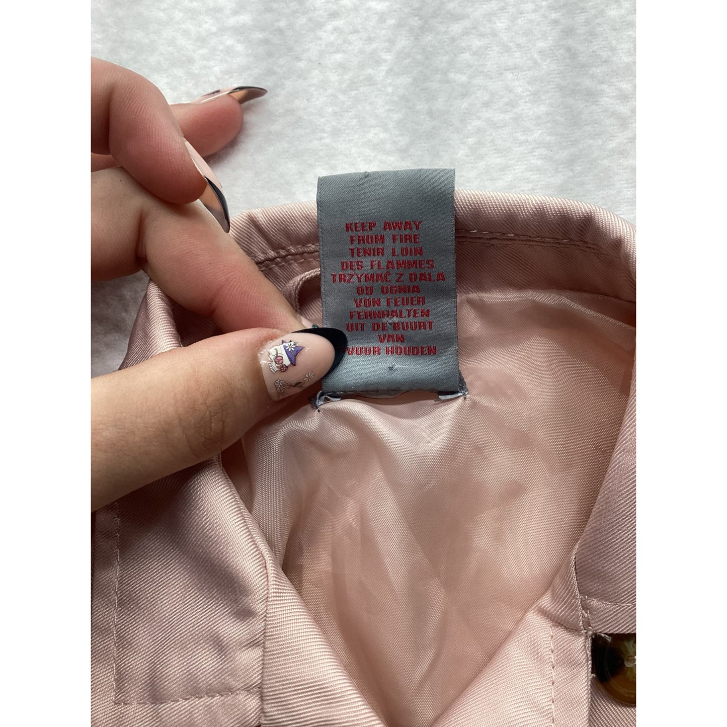 Tahari Baby Pink Trench Coat