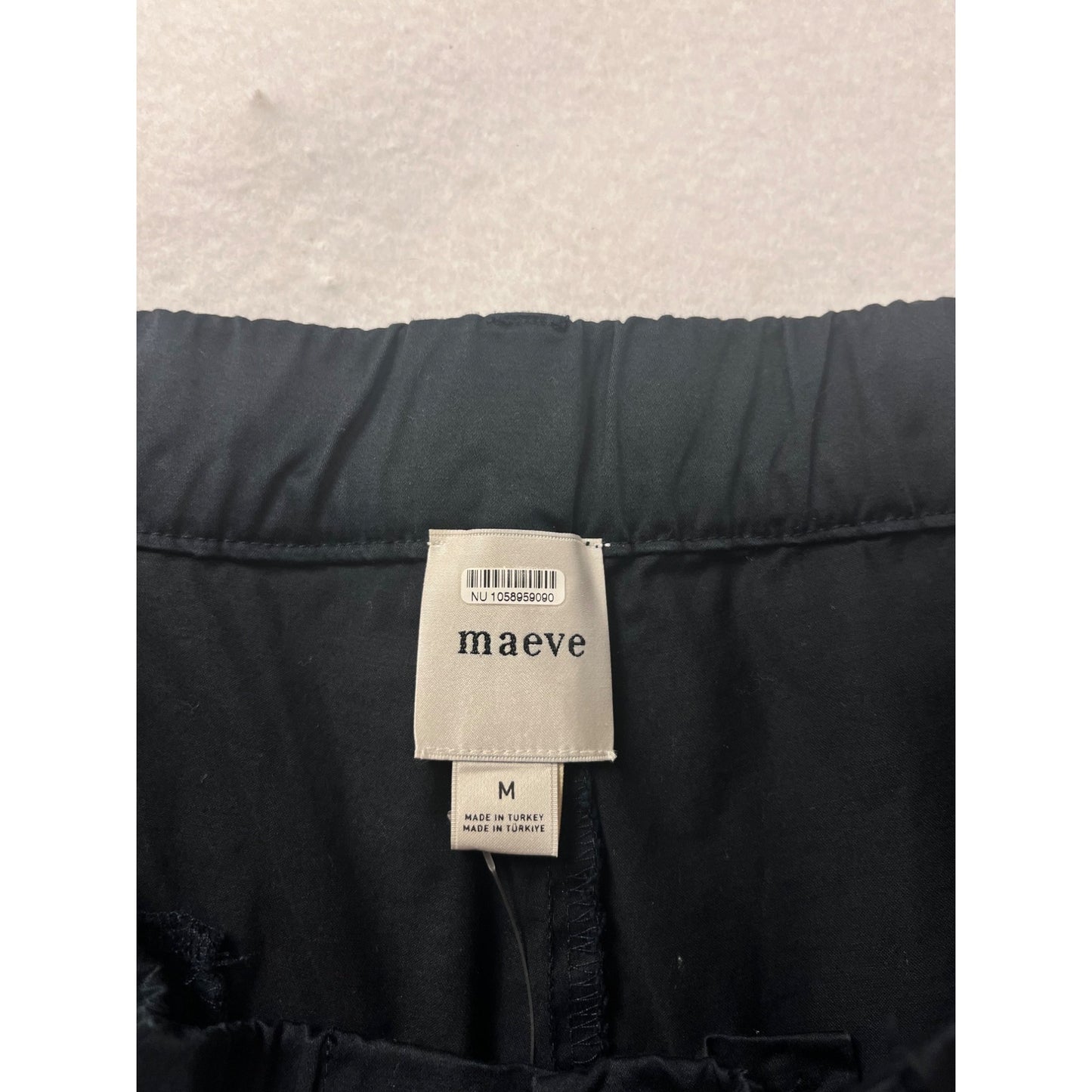 Maeve Black Cropped Wide-Leg Pants Medium #8560