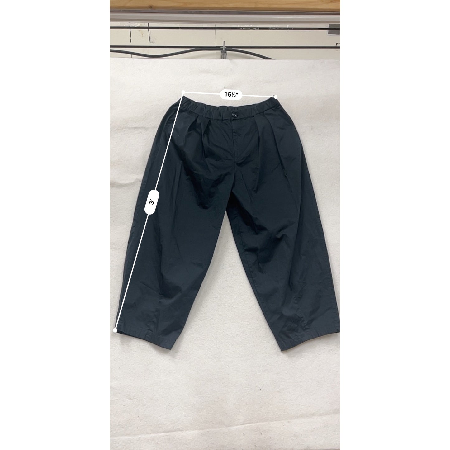 Maeve Black Cropped Wide-Leg Pants Medium #8560