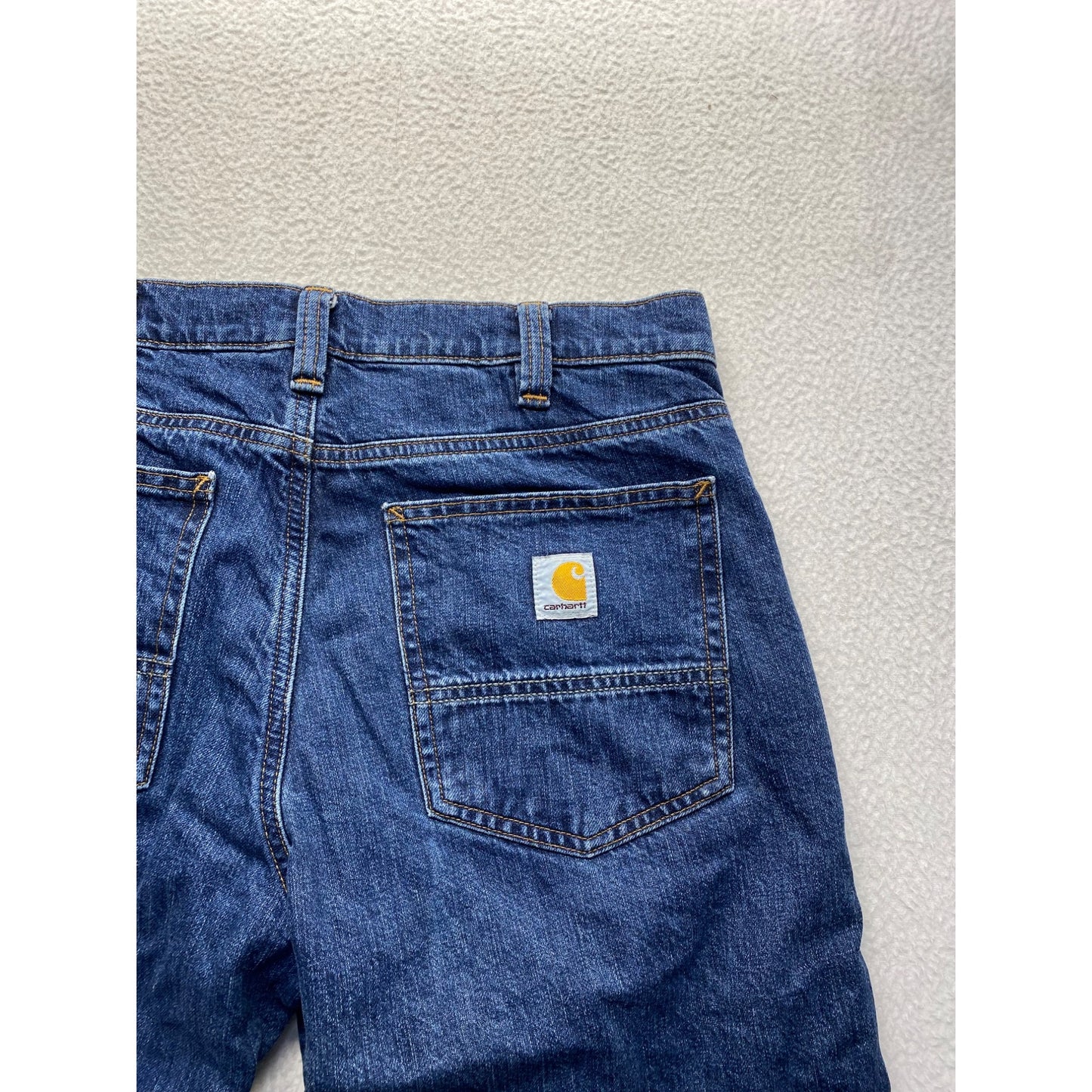Carhartt Mens Blue Relaxed Fit Jeans Flannel lined #7140