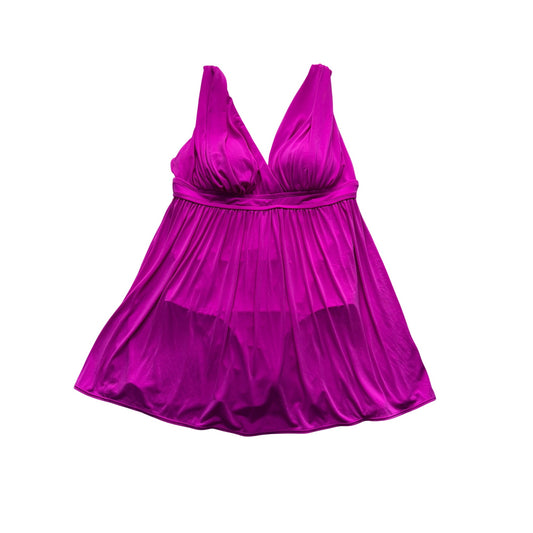 Magenta Sonnet Shores Gathered Waist Sleeveless Empire Babydoll Top #9556