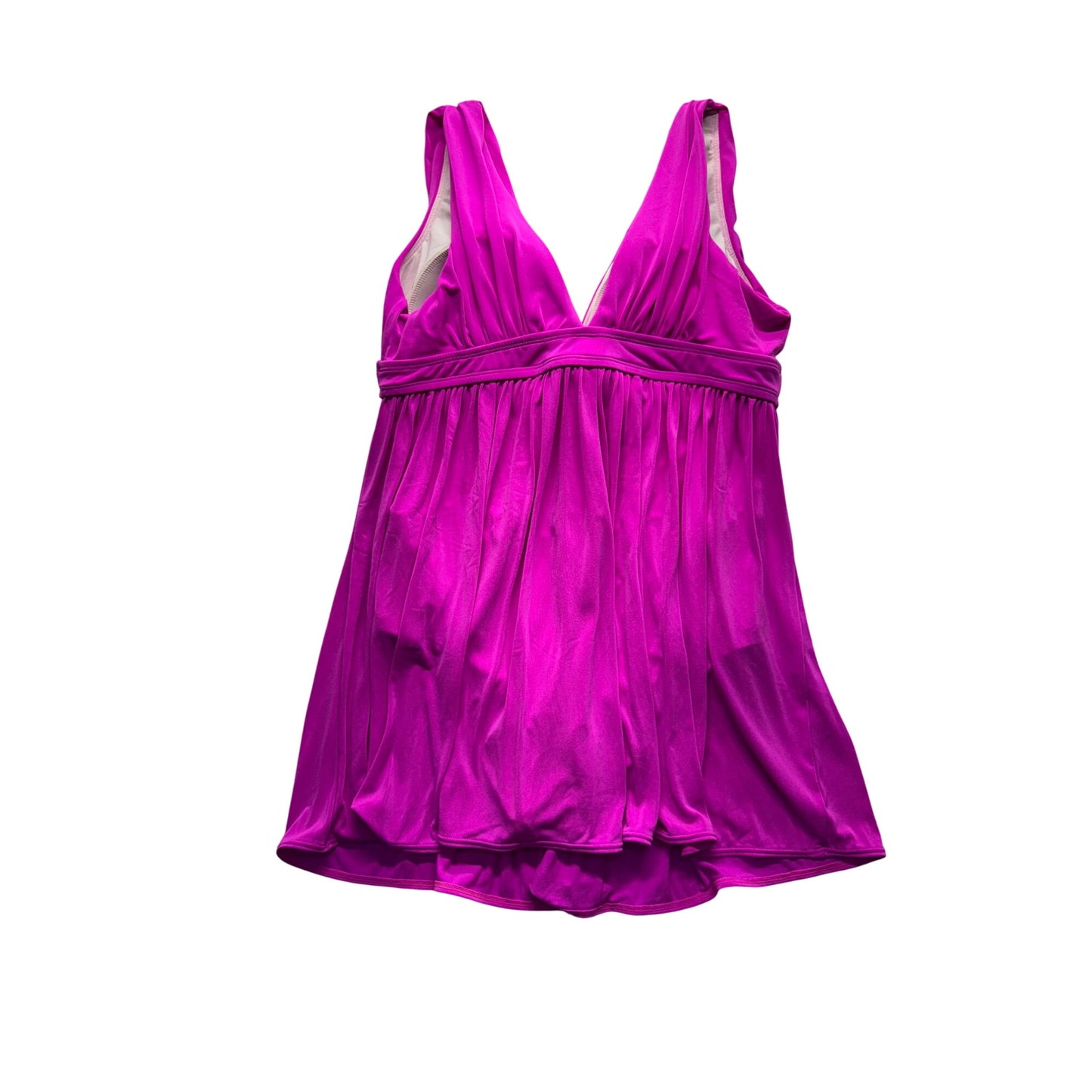 Magenta Sonnet Shores Gathered Waist Sleeveless Empire Babydoll Top #9556