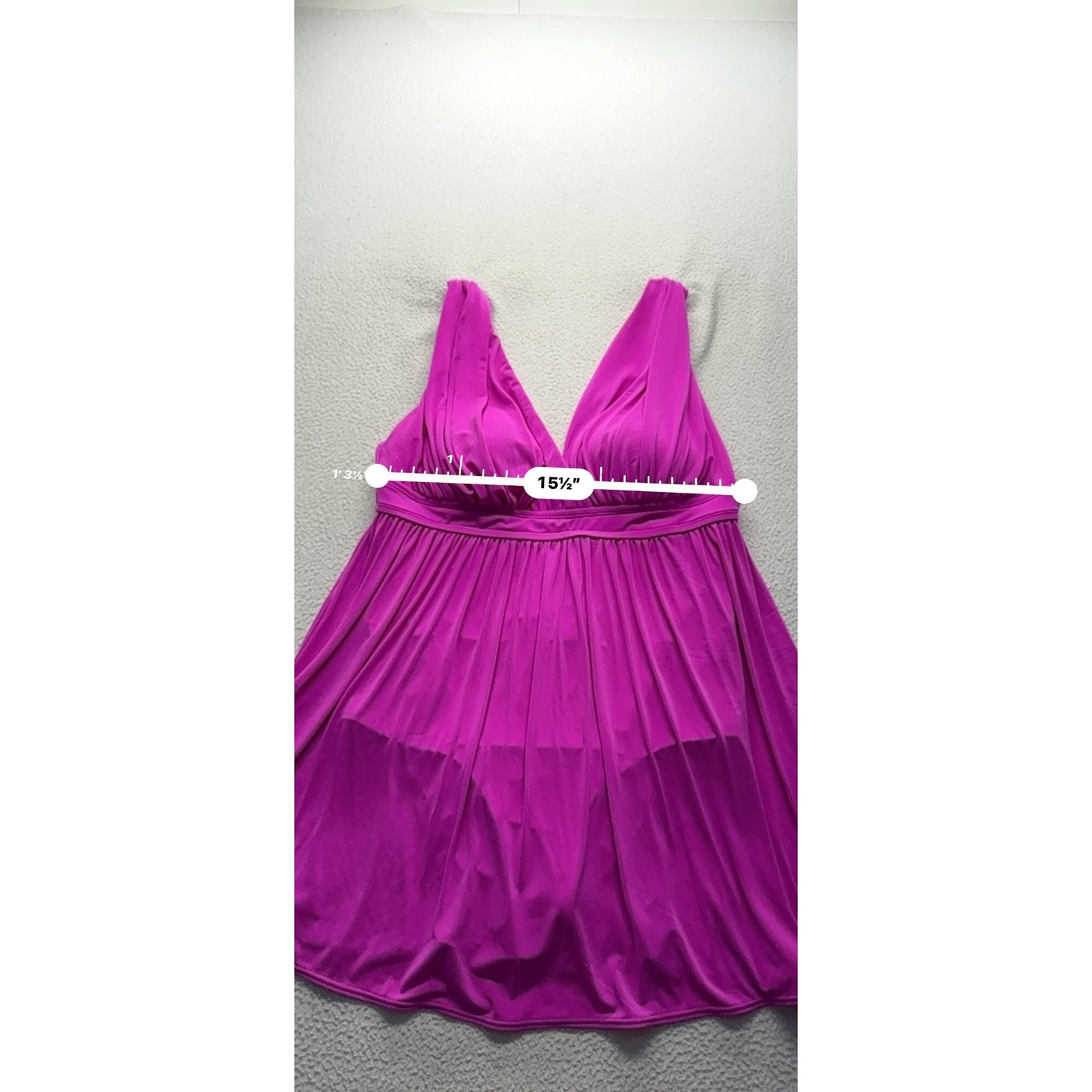 Magenta Sonnet Shores Gathered Waist Sleeveless Empire Babydoll Top #9556