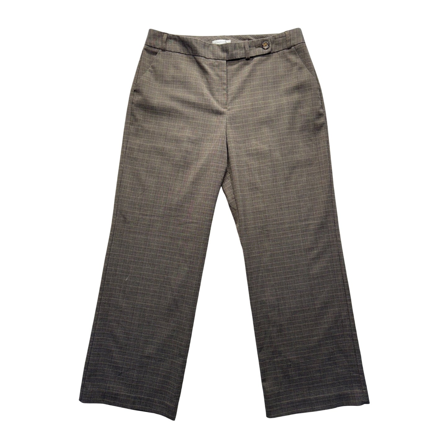 Van Heusen Plaid Stretch Dress Pants Size 10 Brown 207B
