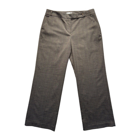 Van Heusen Plaid Stretch Dress Pants Size 10 Brown 207B