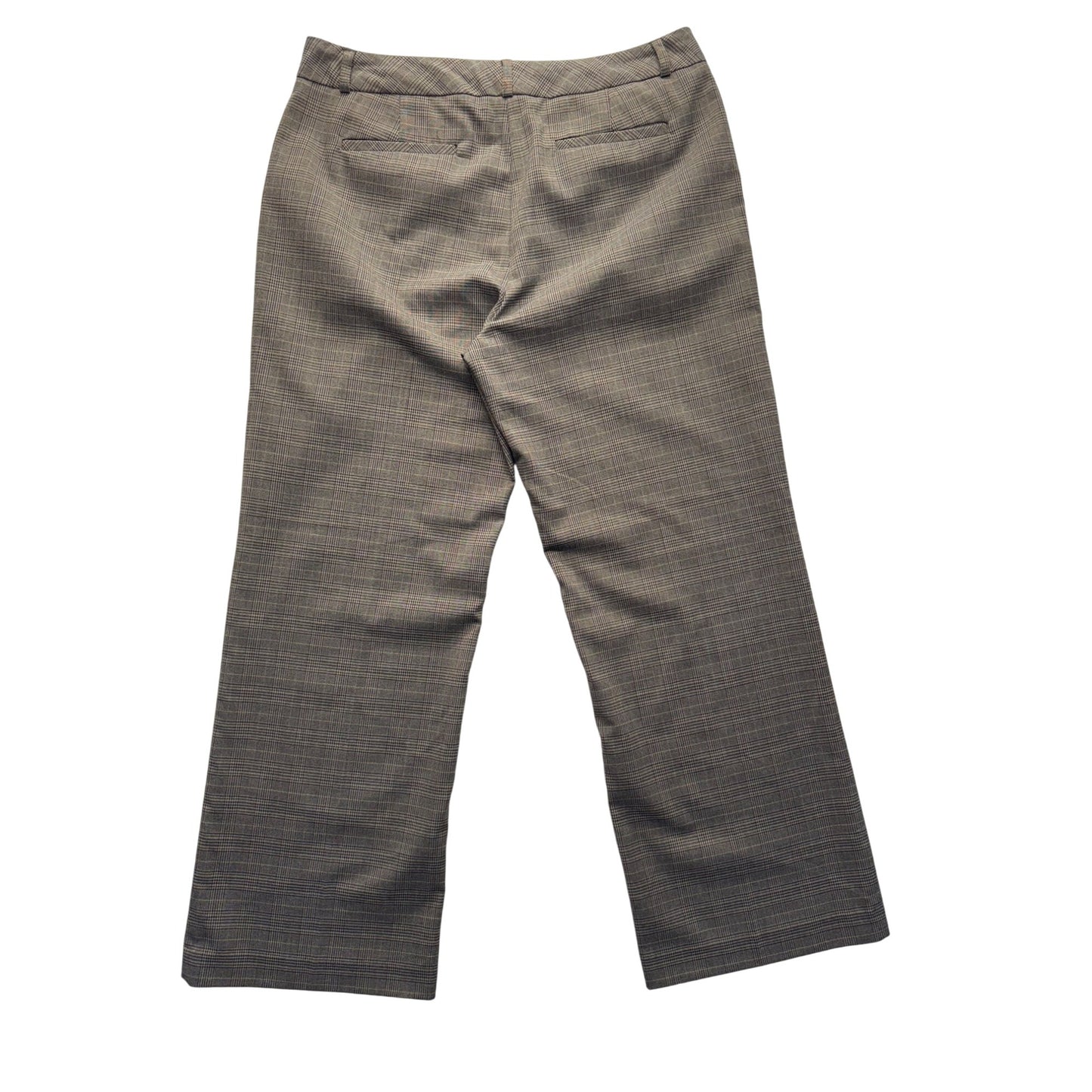 Van Heusen Plaid Stretch Dress Pants Size 10 Brown 207B