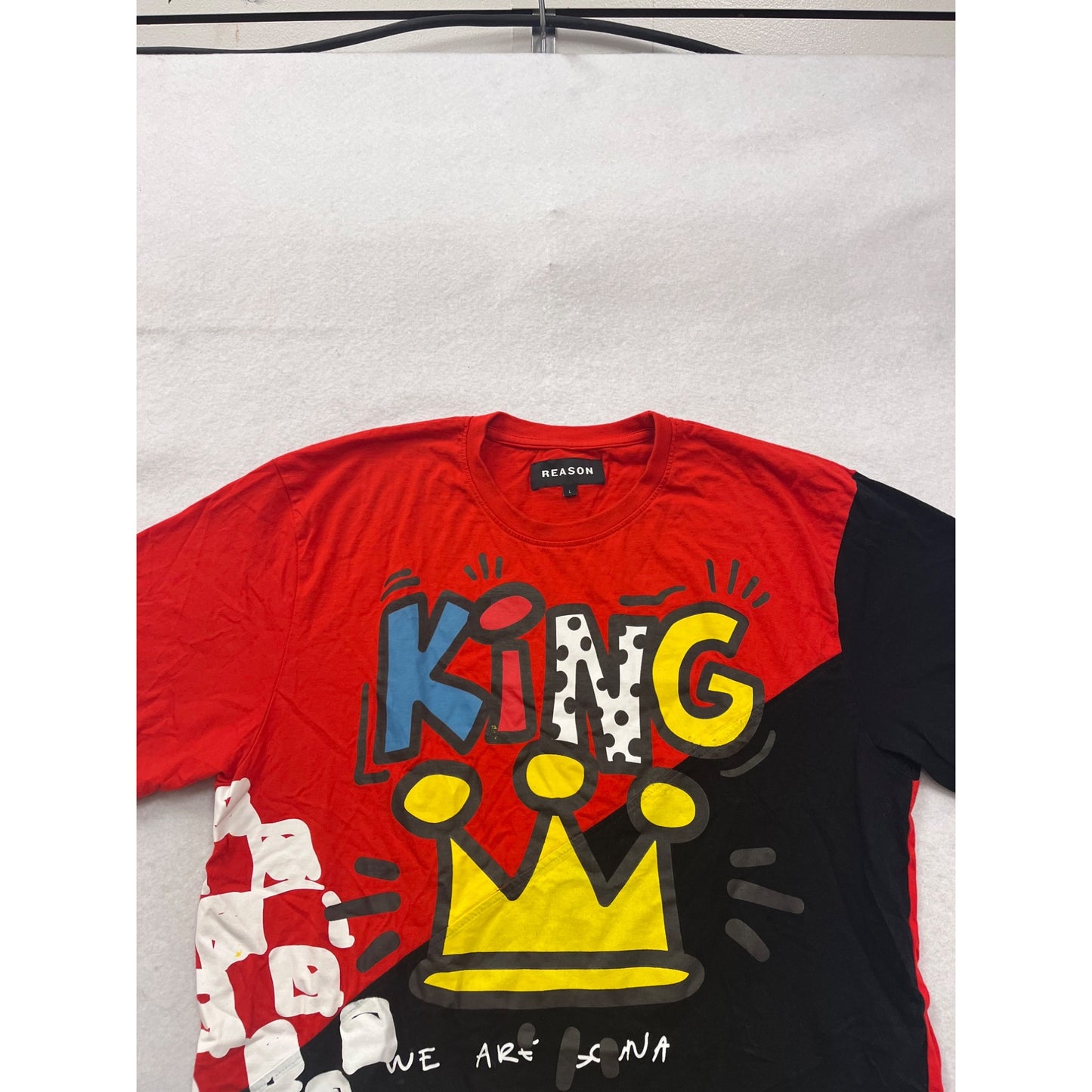 Reason Mens Large Graphic T-Shirt With King Crown Print #8891