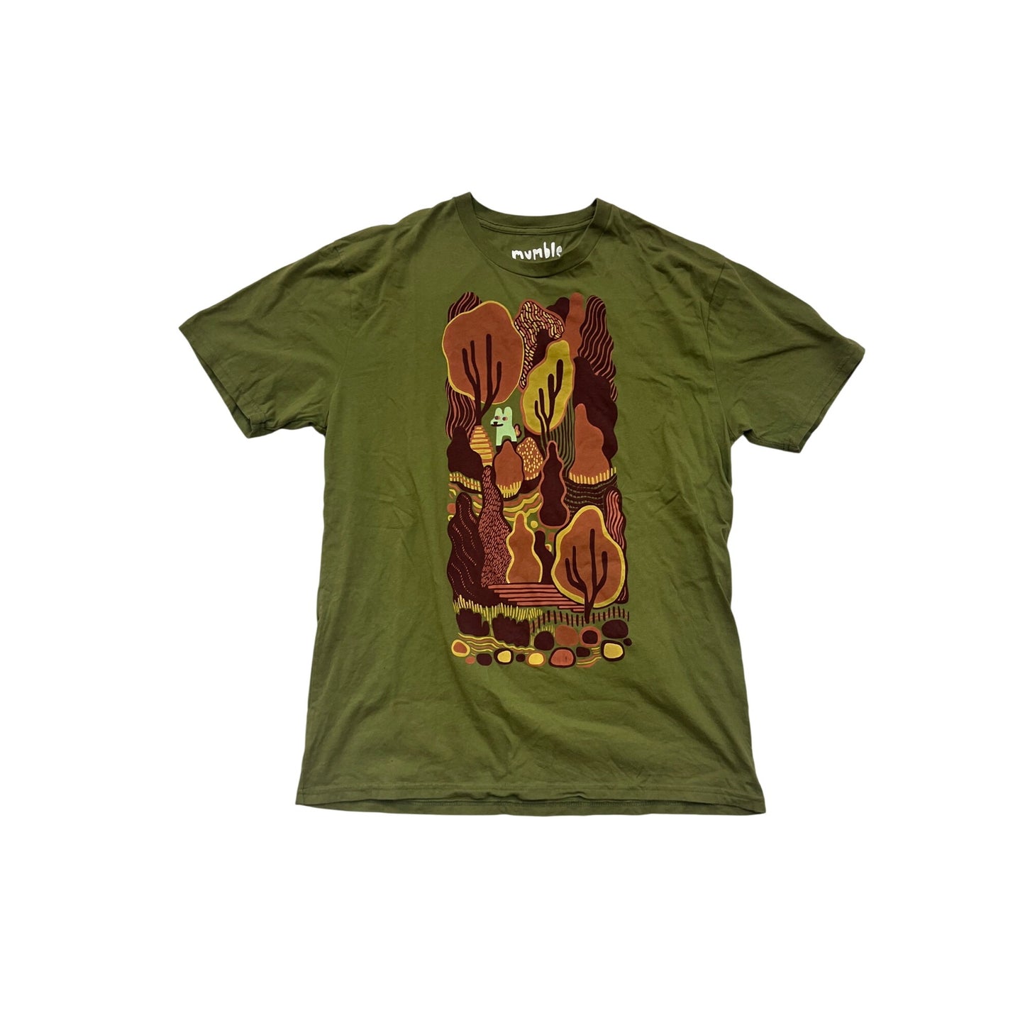 Organic Cotton Graphic T-Shirt By Mumble Tease X-Large #8782