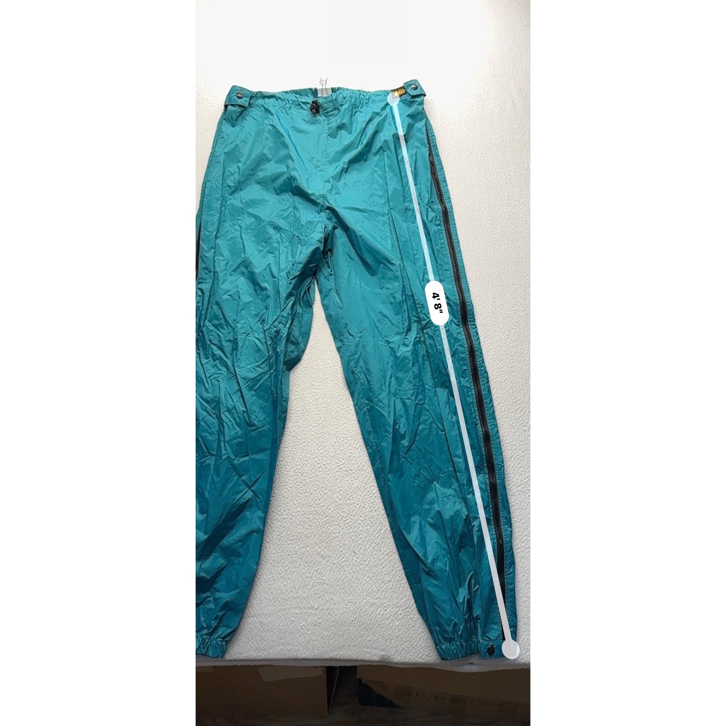 Vintage REI Teal Nylon Windbreaker Pants Size XL 9494