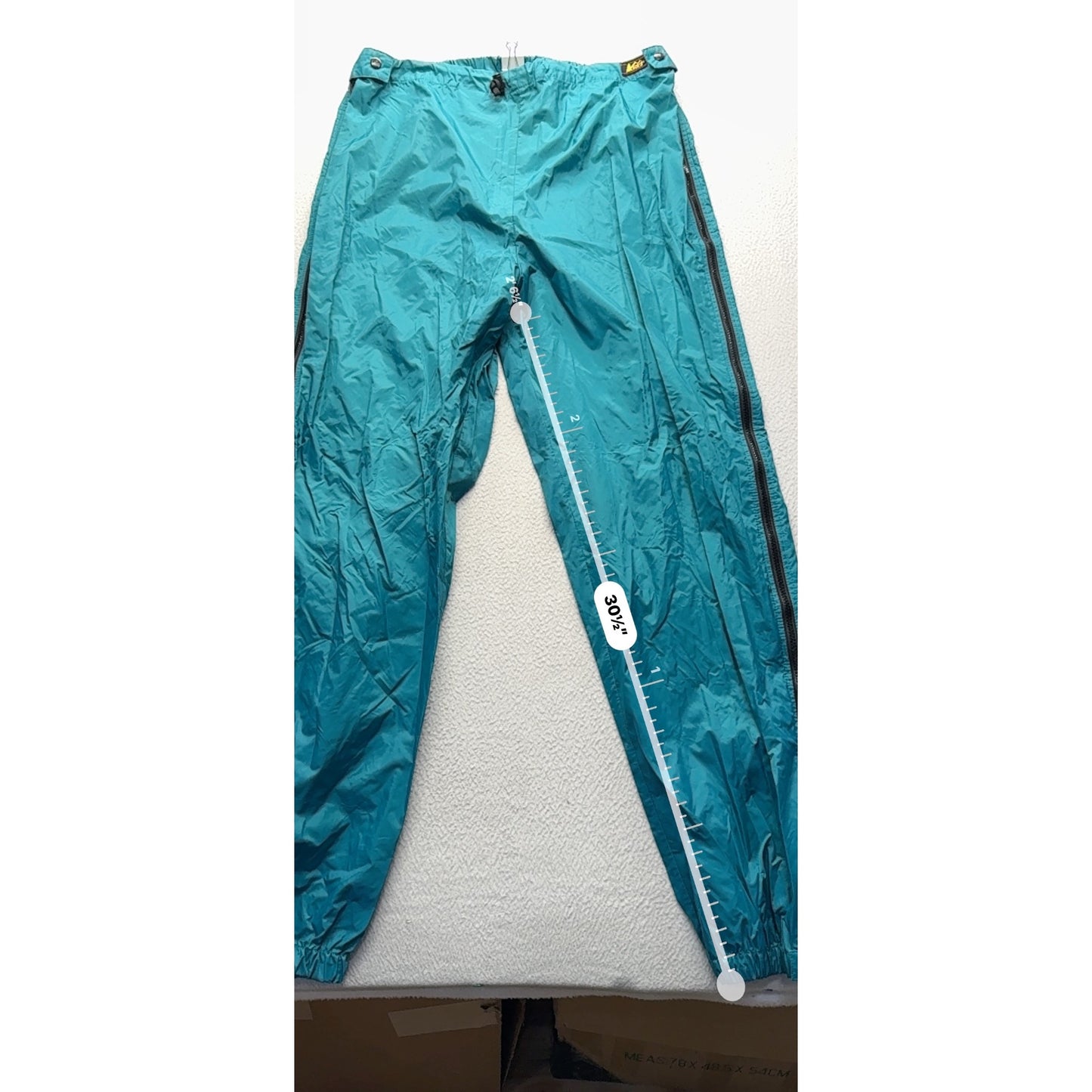 Vintage REI Teal Nylon Windbreaker Pants Size XL 9494