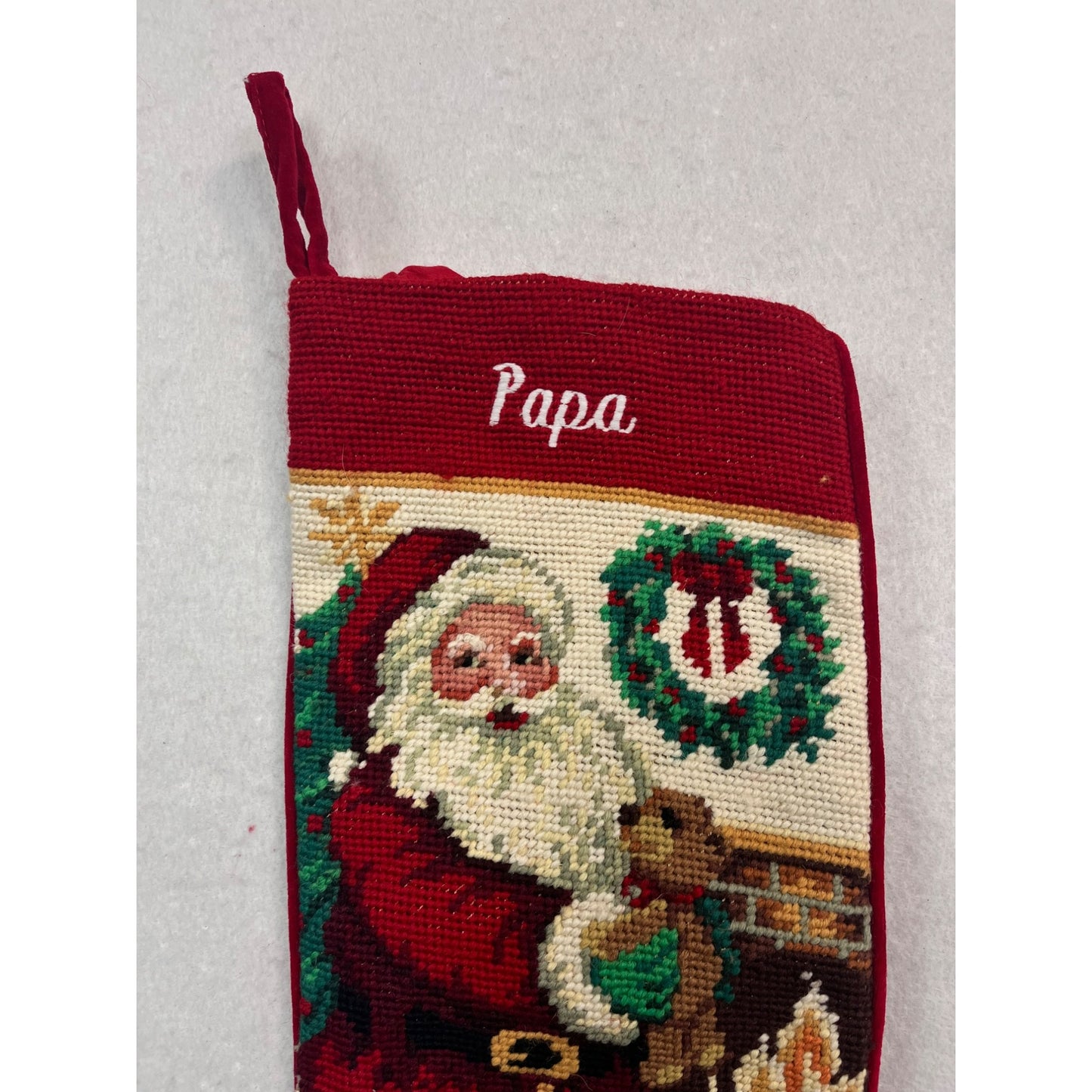 Vintage Needlepoint Christmas Stockings #2716