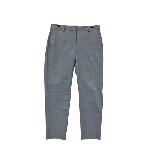 Theory Womens Gray Wool-Blend Trousers Sz 6 With Front & Back Pockets #8050