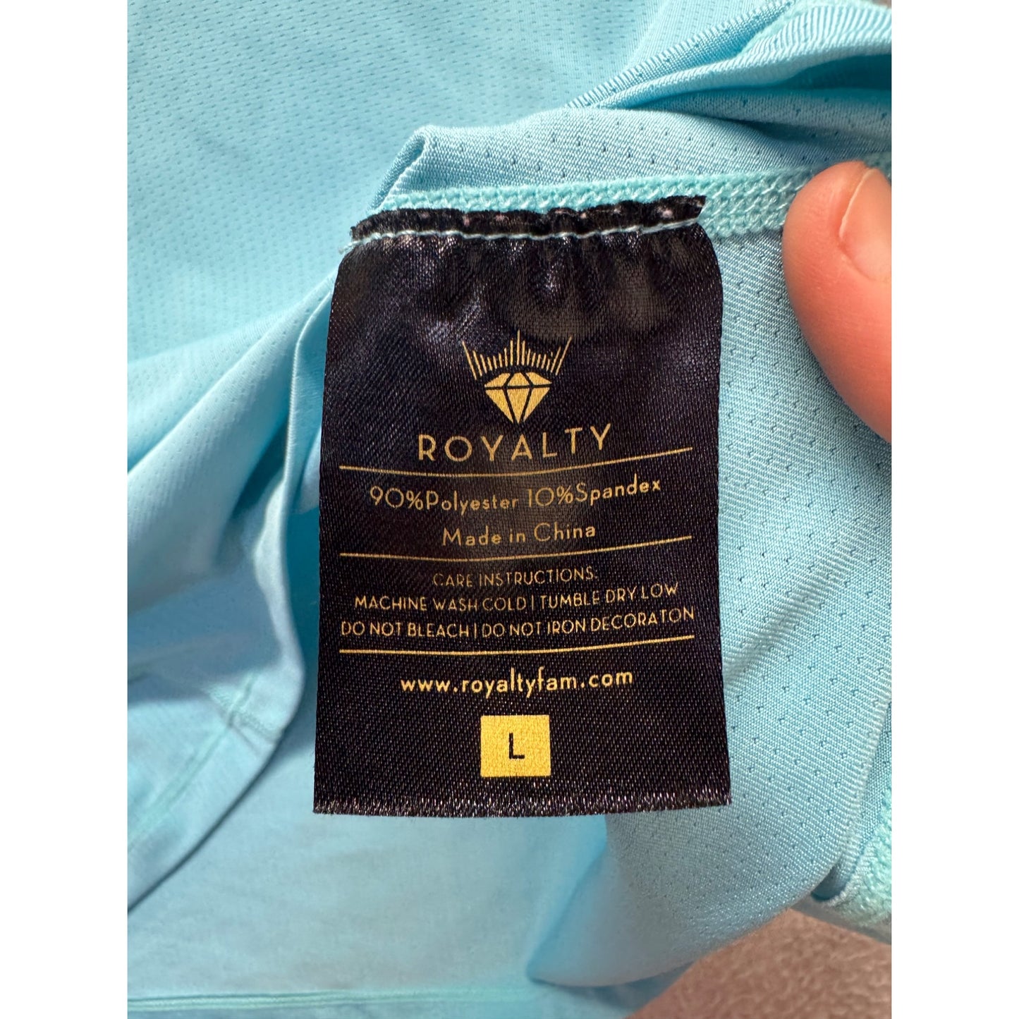 Royalty Long Sleeve Crew Neck Activewear Shirt For Women Size L #9579