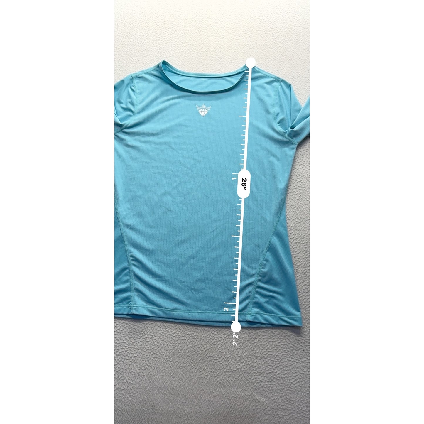 Royalty Long Sleeve Crew Neck Activewear Shirt For Women Size L #9579